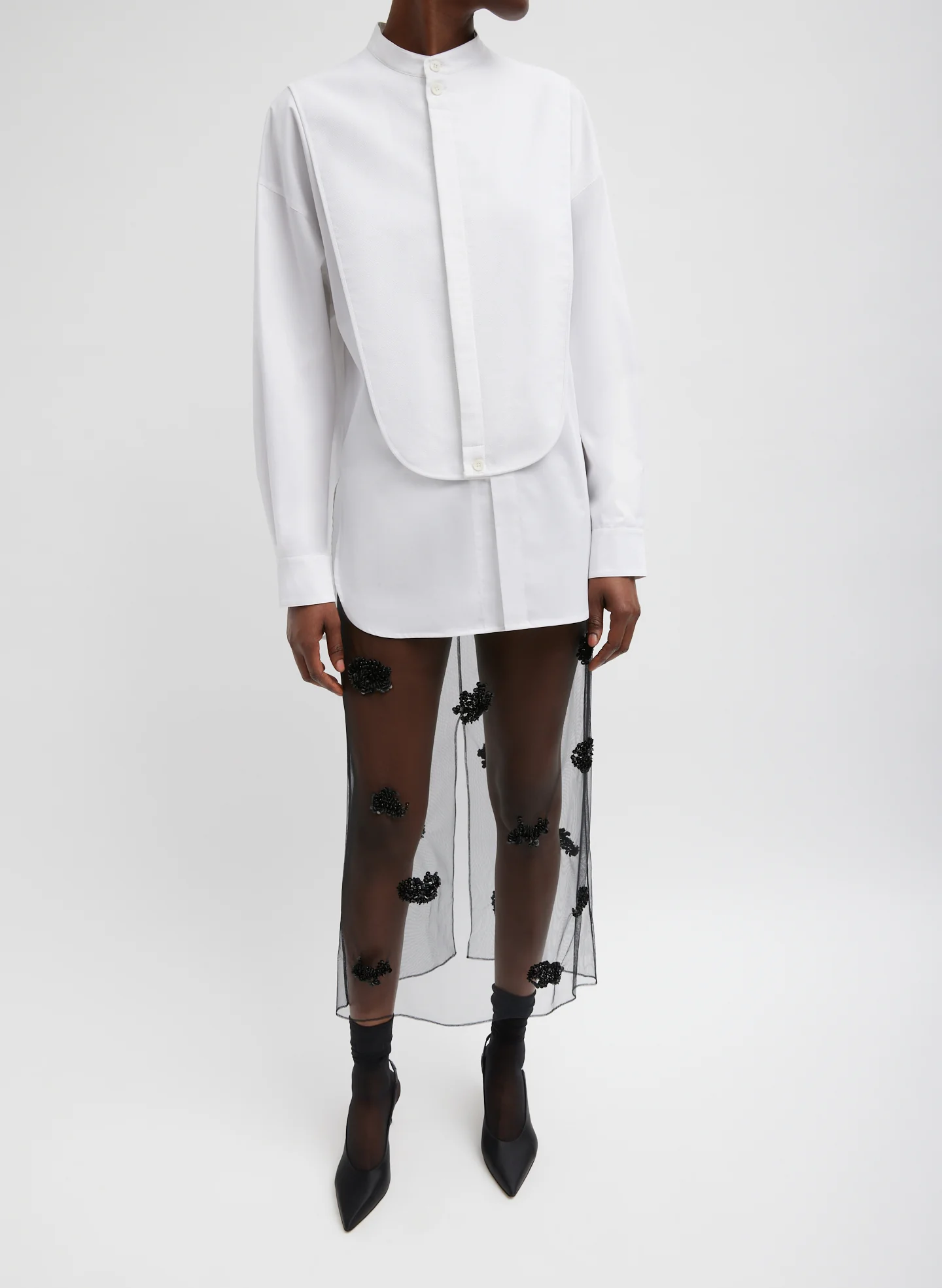 Eco Poplin Tuxedo Shirt With Bib Flap - Image 5