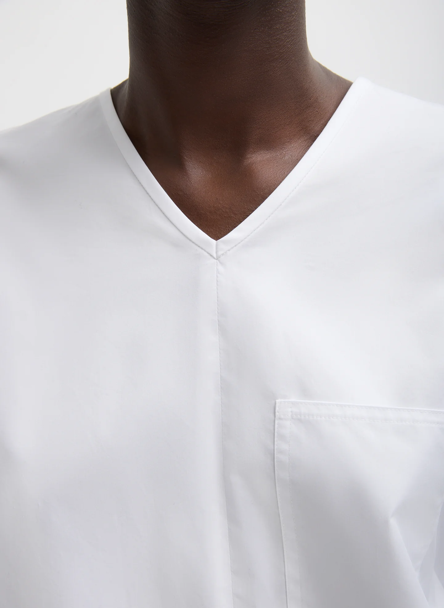 Eco Poplin V-Neck Dolman Top - Image 4