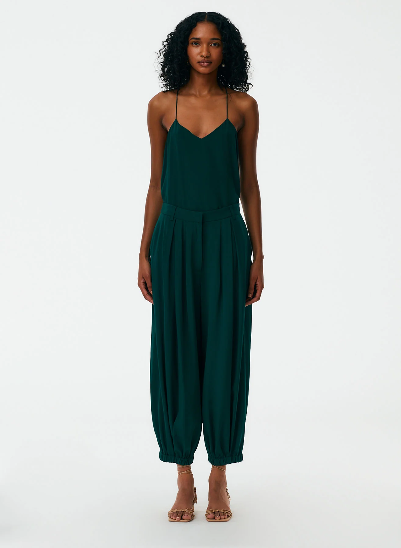 Eco Silk Pleated Balloon Pant - Image 2