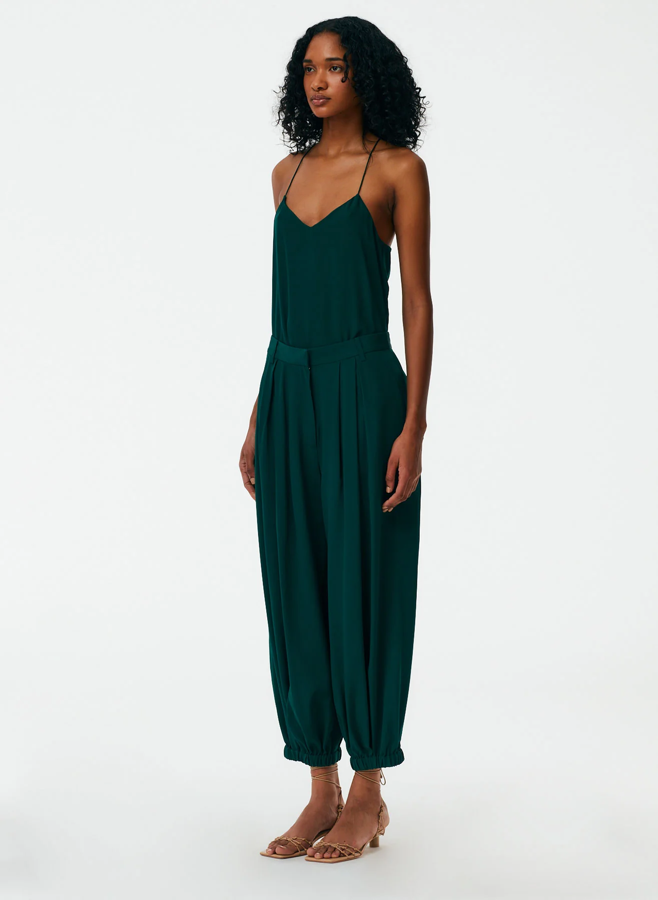 Eco Silk Pleated Balloon Pant - Image 3