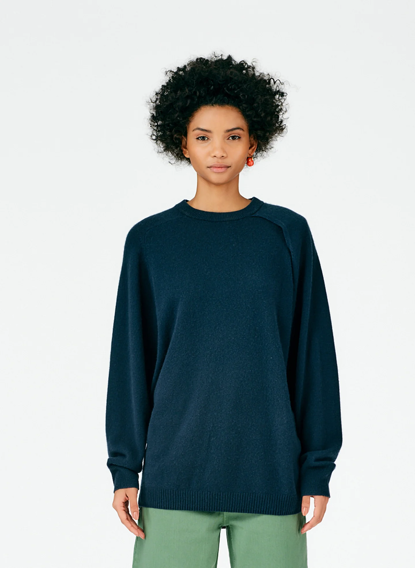 Feather Weight Cashmere Cutout Sleeve Pullover - Image 11
