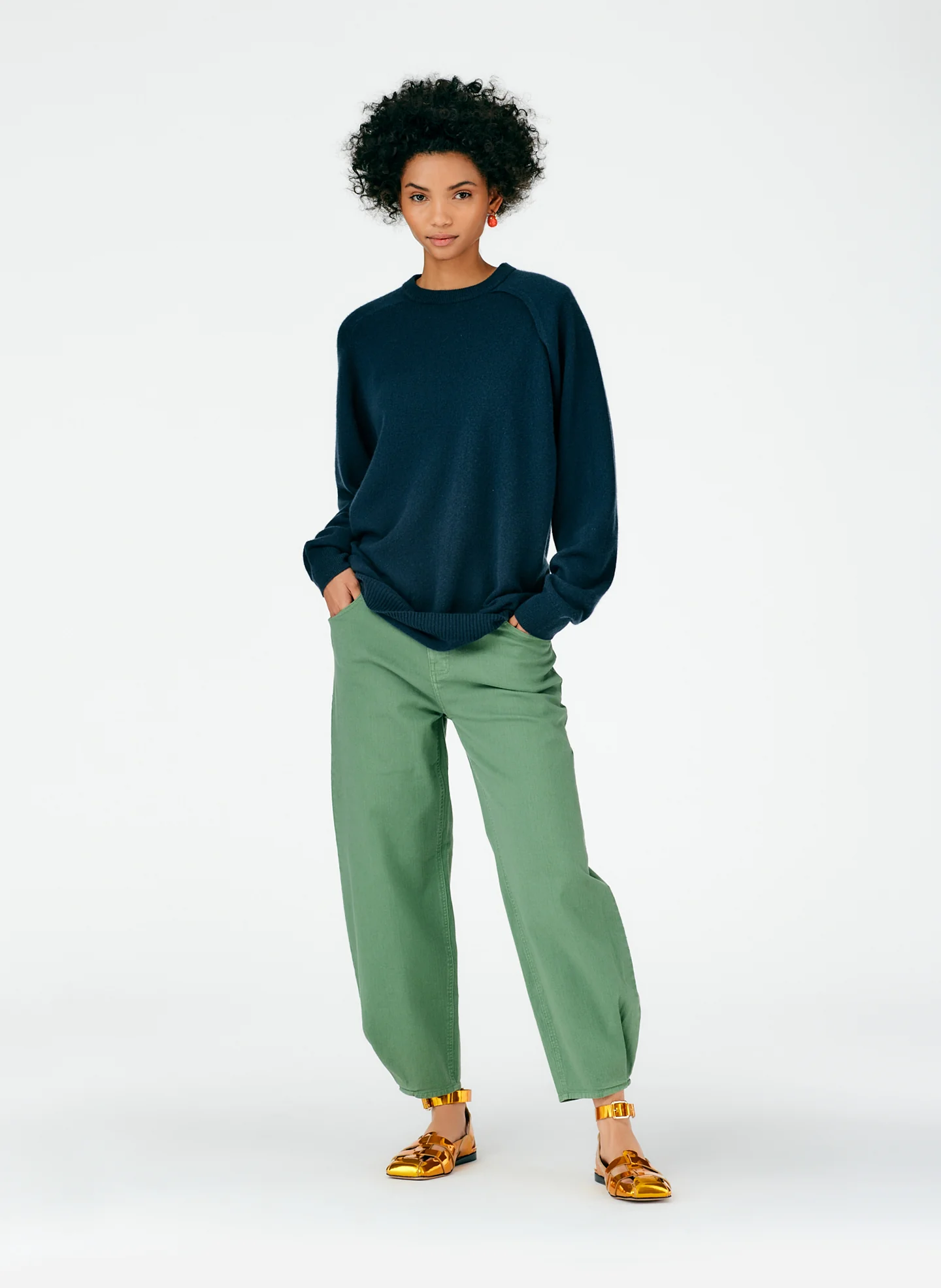 Feather Weight Cashmere Cutout Sleeve Pullover - Image 17