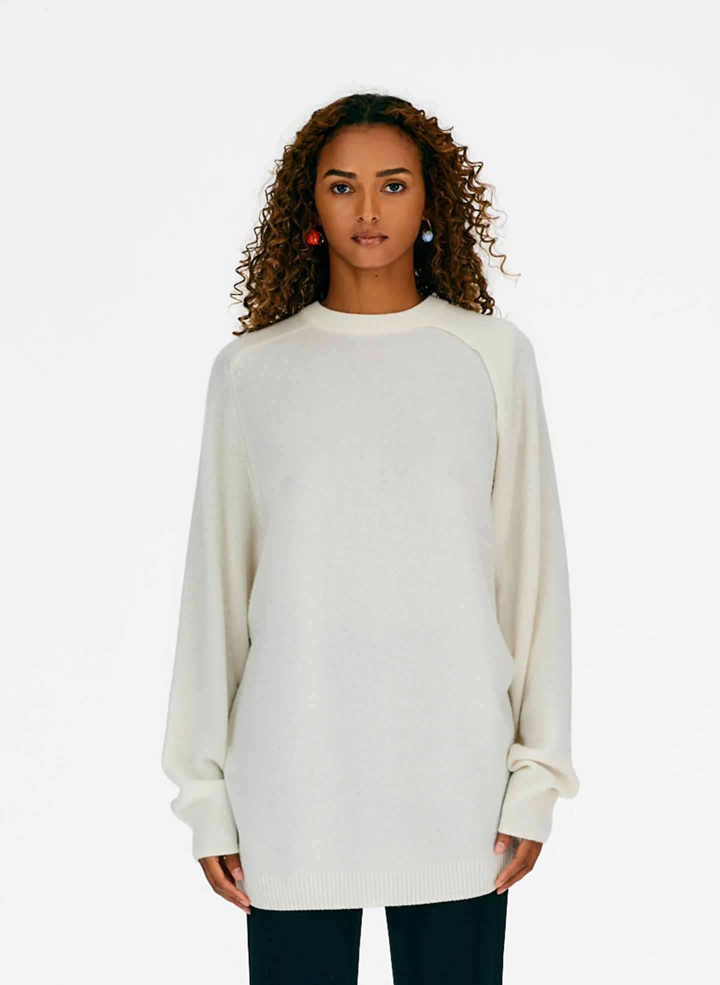 Feather Weight Cashmere Cutout Sleeve Pullover - Image 18