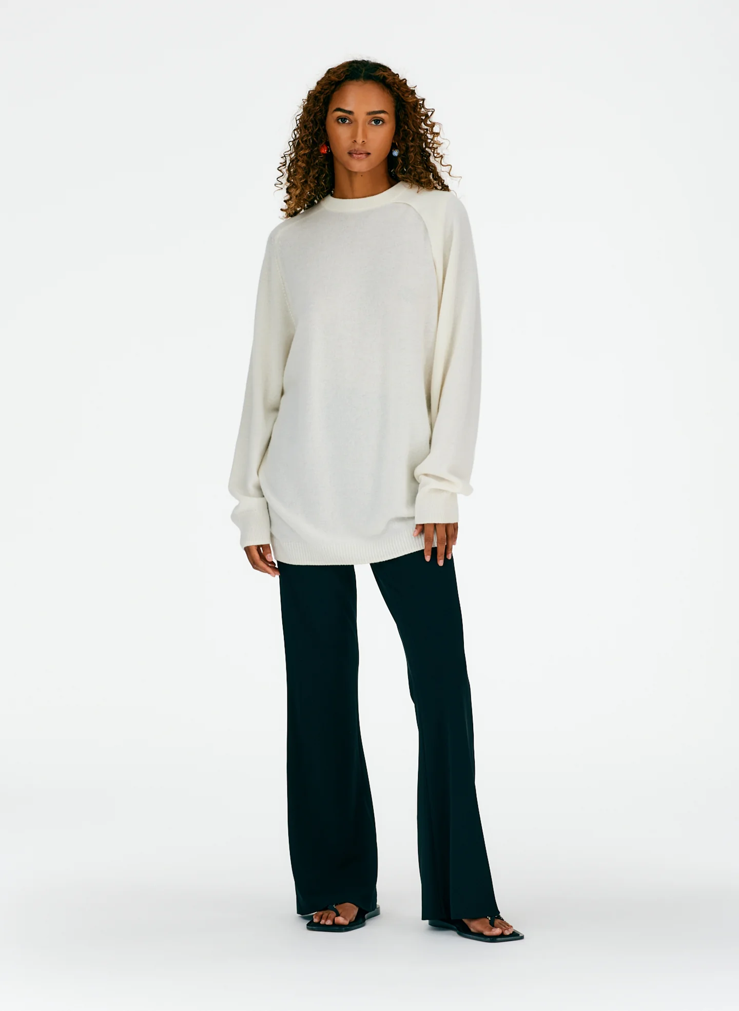 Feather Weight Cashmere Cutout Sleeve Pullover - Image 20