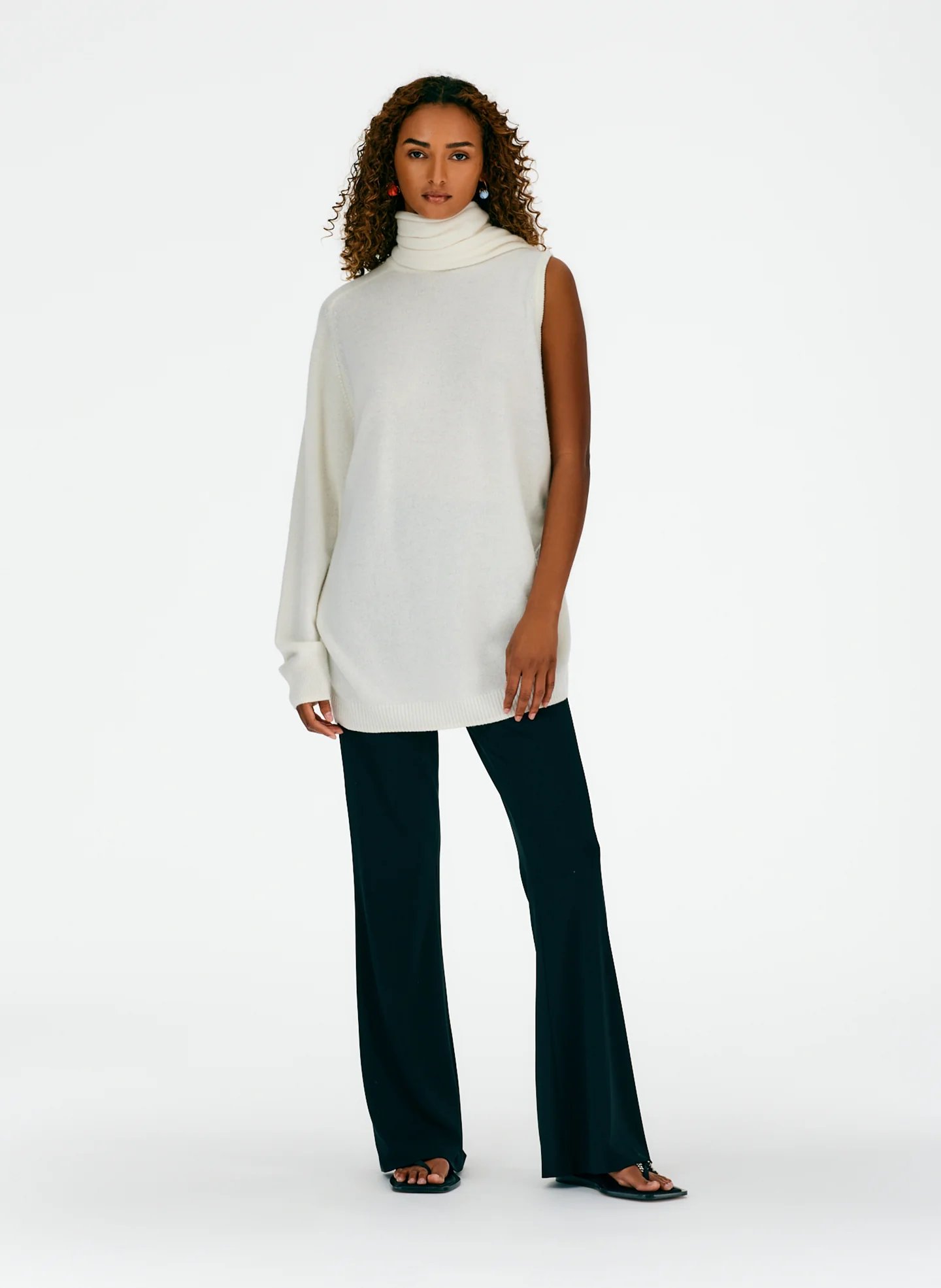 Feather Weight Cashmere Cutout Sleeve Pullover - Image 21