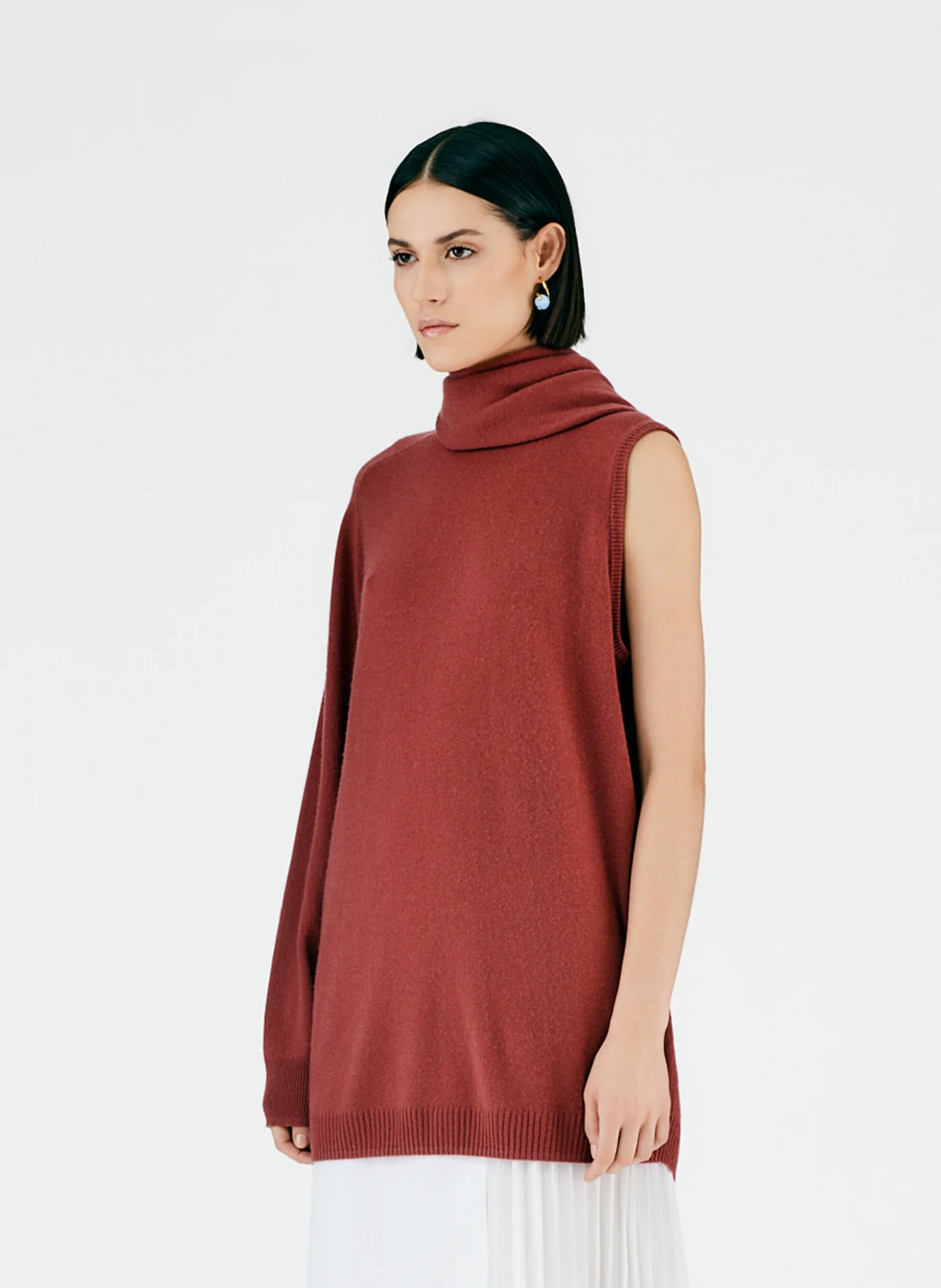 Feather Weight Cashmere Cutout Sleeve Pullover - Image 3