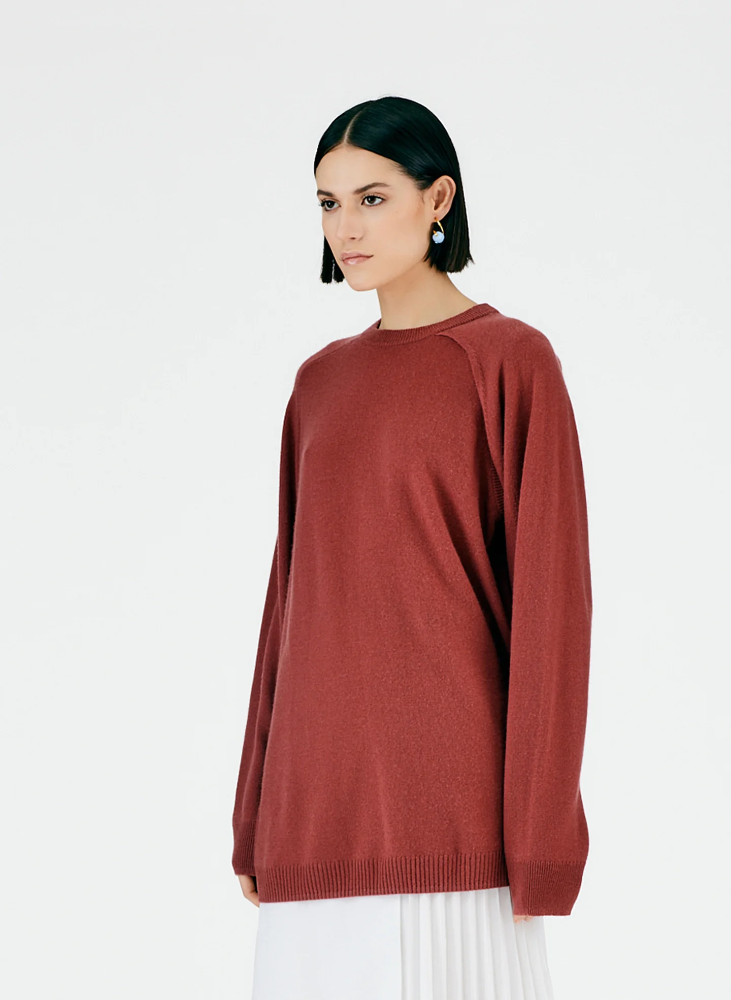 Feather Weight Cashmere Cutout Sleeve Pullover - Image 4