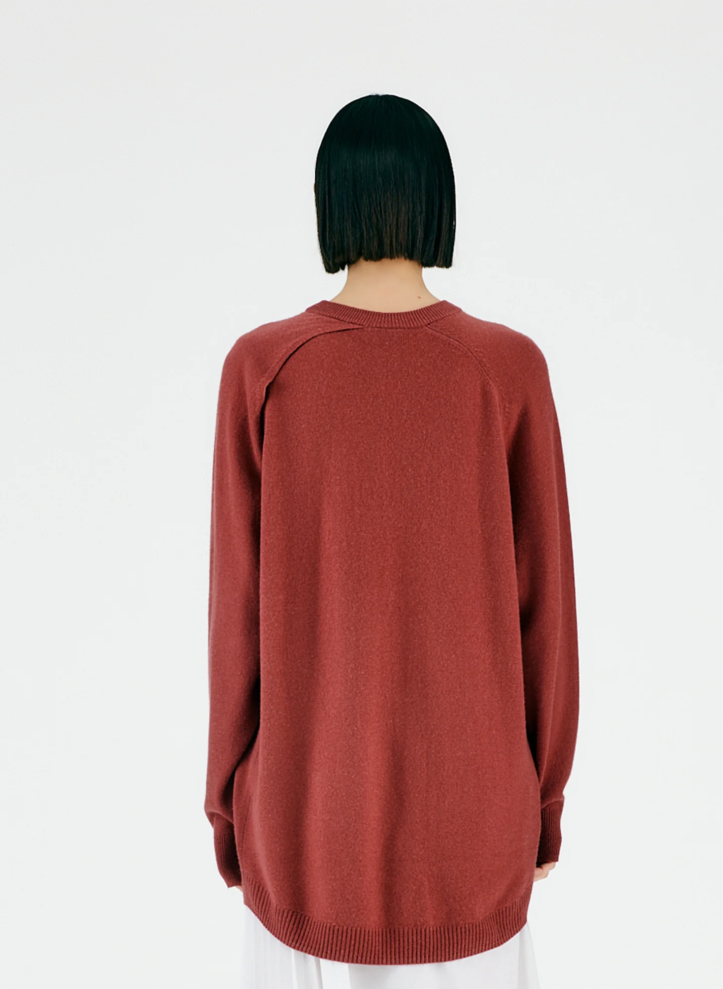 Feather Weight Cashmere Cutout Sleeve Pullover - Image 6