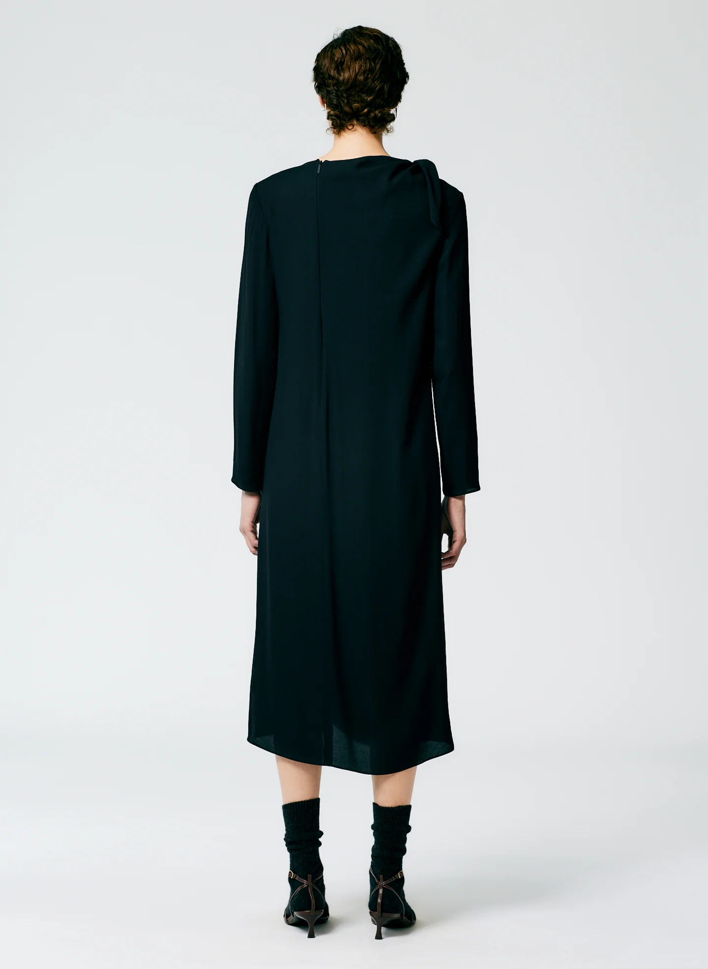 Feather Weight Eco Crepe Benedict Dress - Image 3