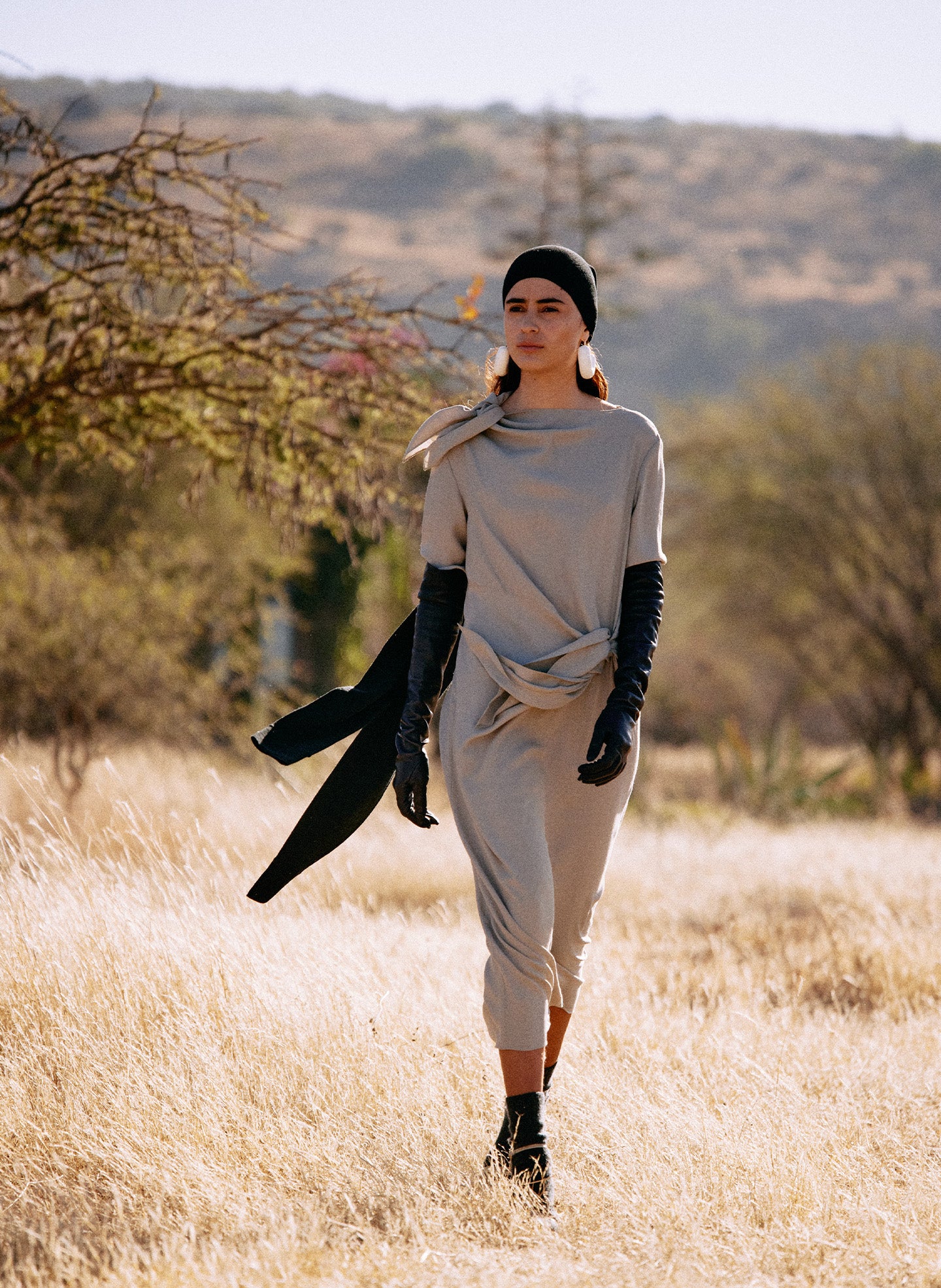 Feather Weight Eco Crepe Benedict Dress - Image 2