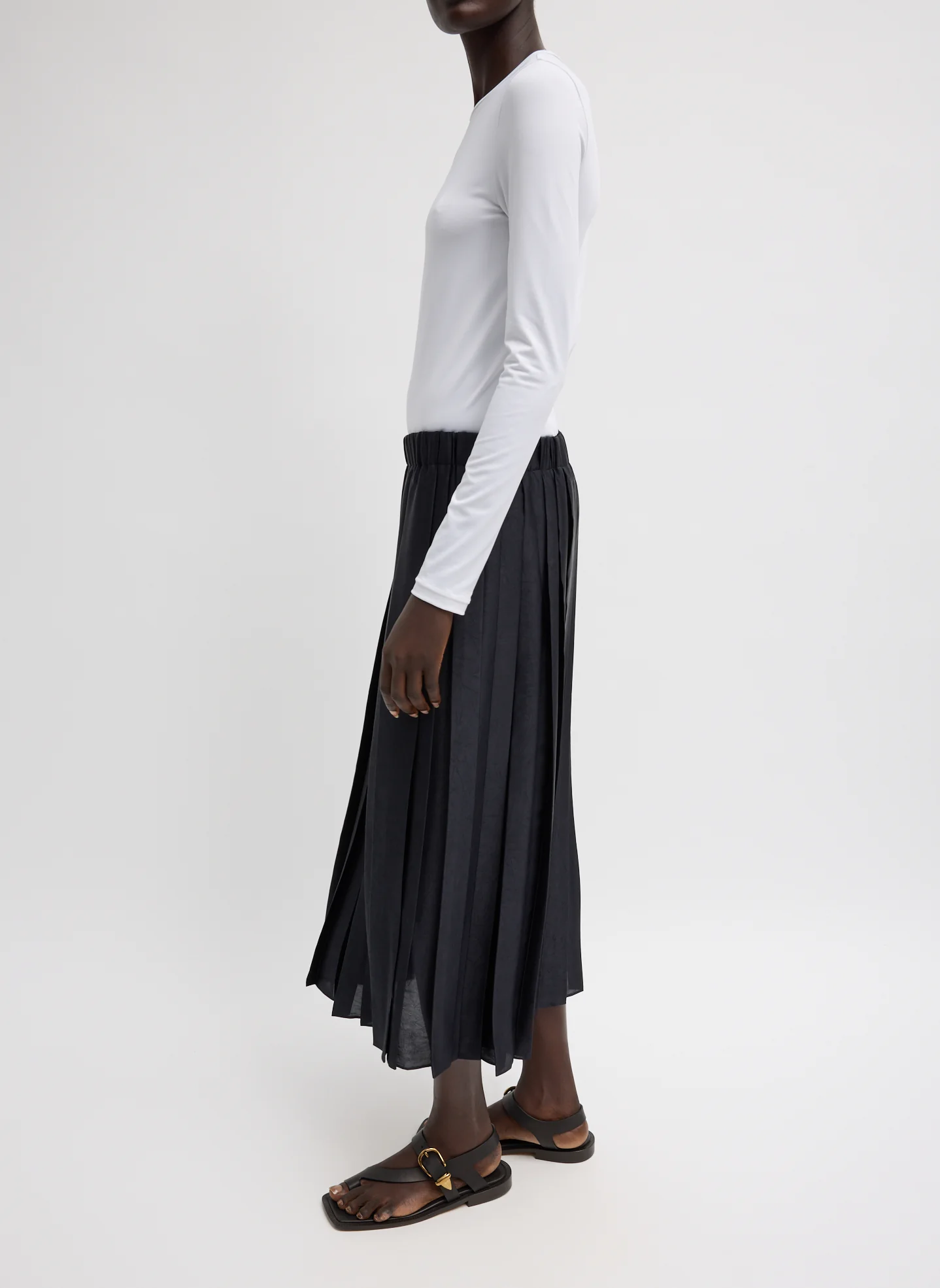 Feather Weight Pleated Pull On Skirt - Image 3