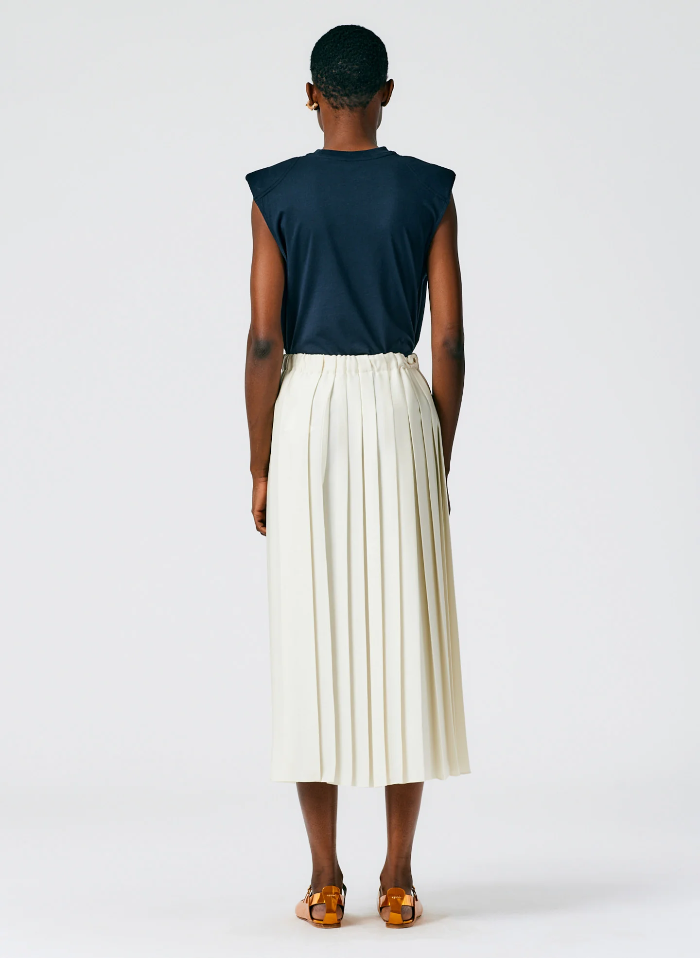 Feather Weight Pleated Pull On Skirt - Image 3