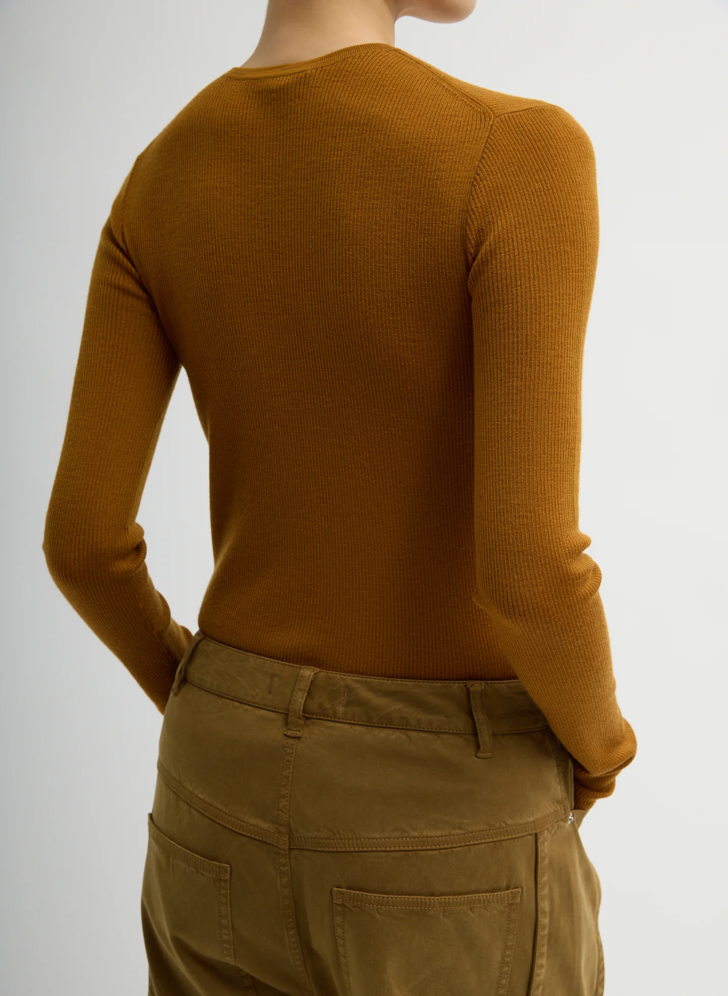 Featherweight Ribbed Sweater Crewneck Pullover - Image 2