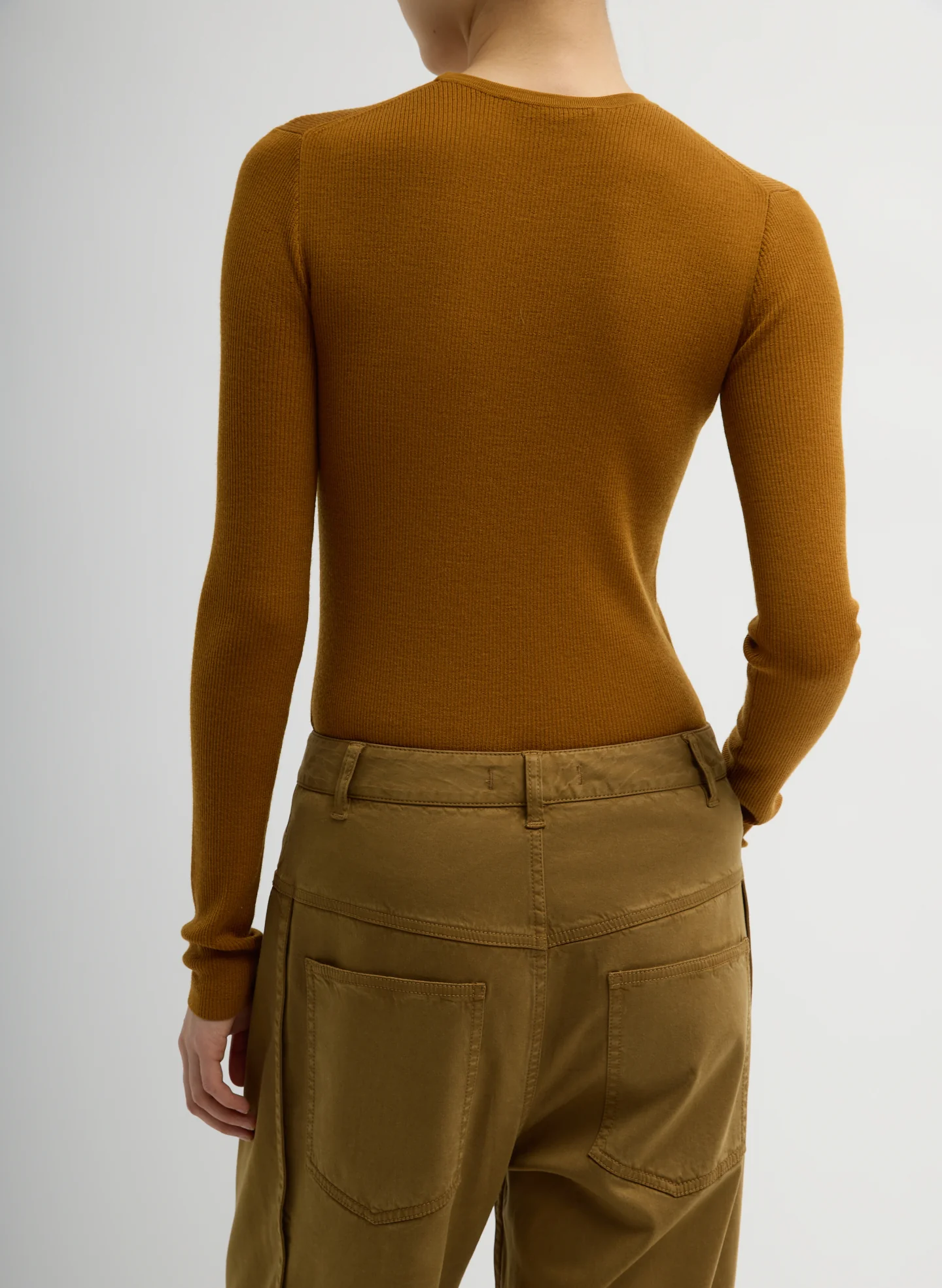 Featherweight Ribbed Sweater Crewneck Pullover - Image 3