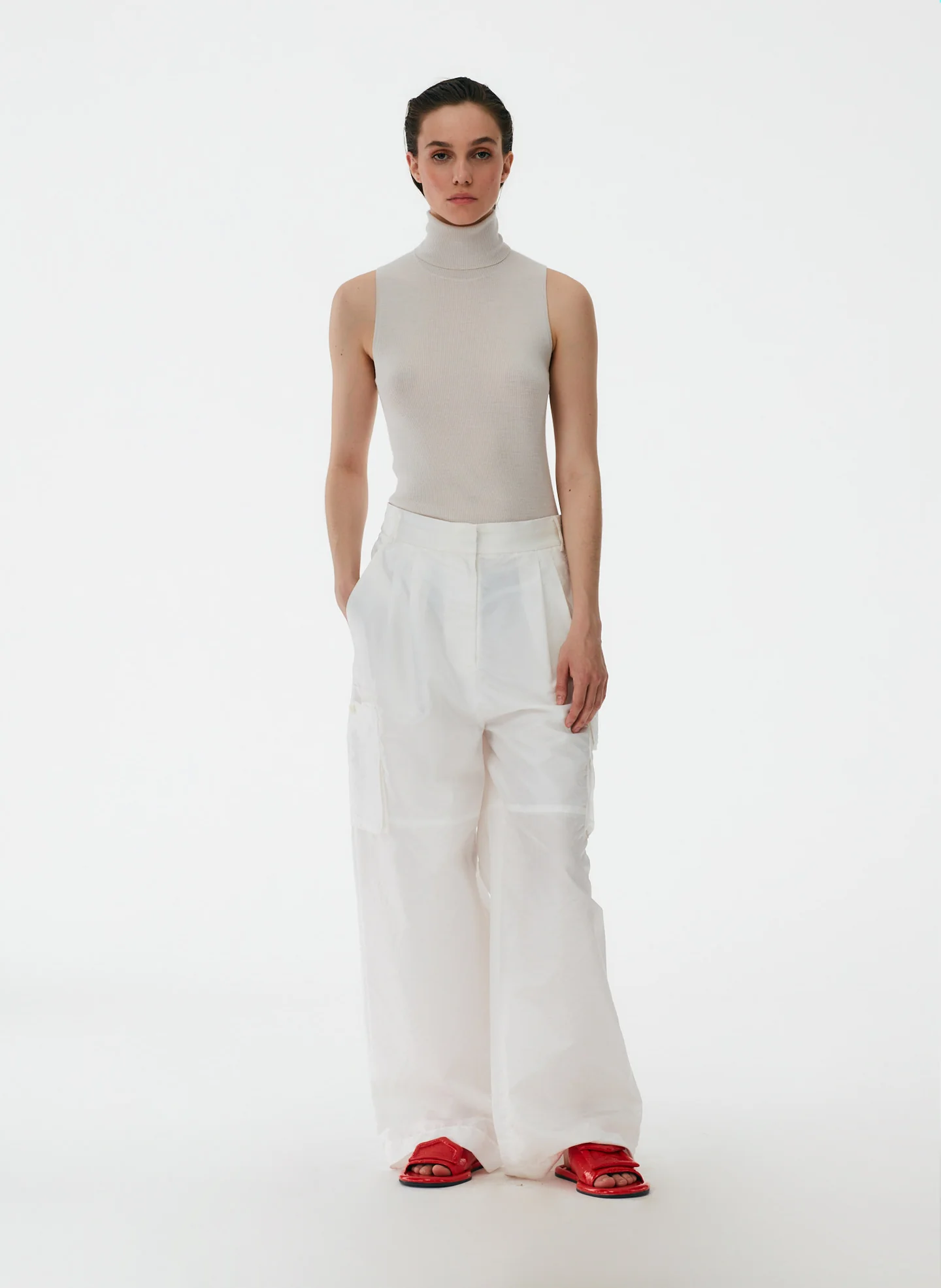 Feather Weight Ribbed Turtleneck Sweater Tank - Image 13