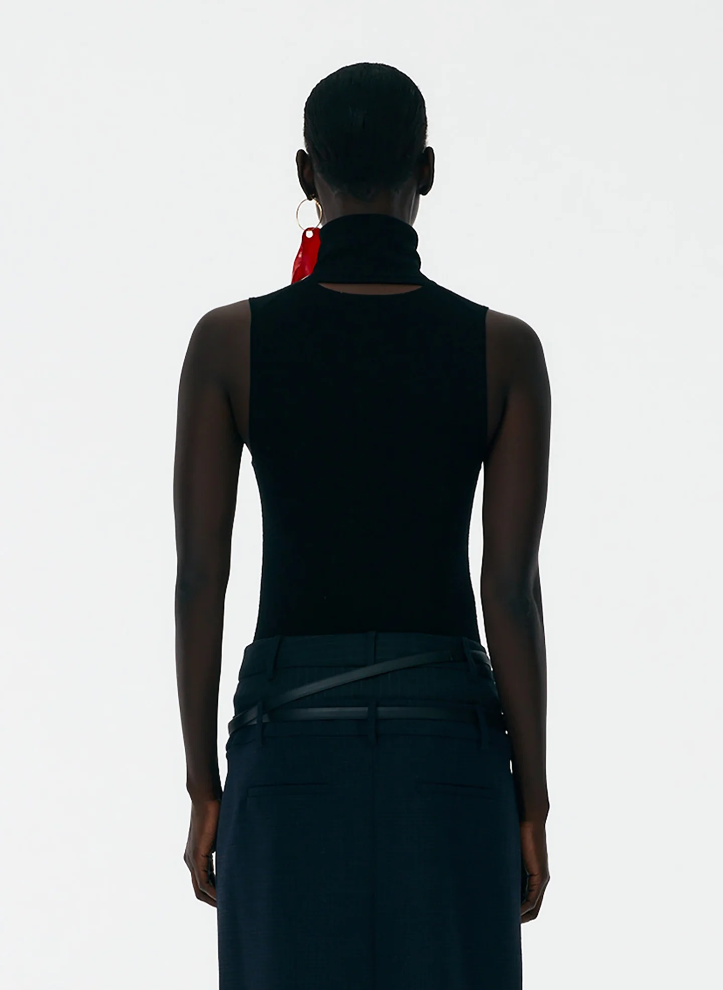Feather Weight Ribbed Turtleneck Sweater Tank - Image 3