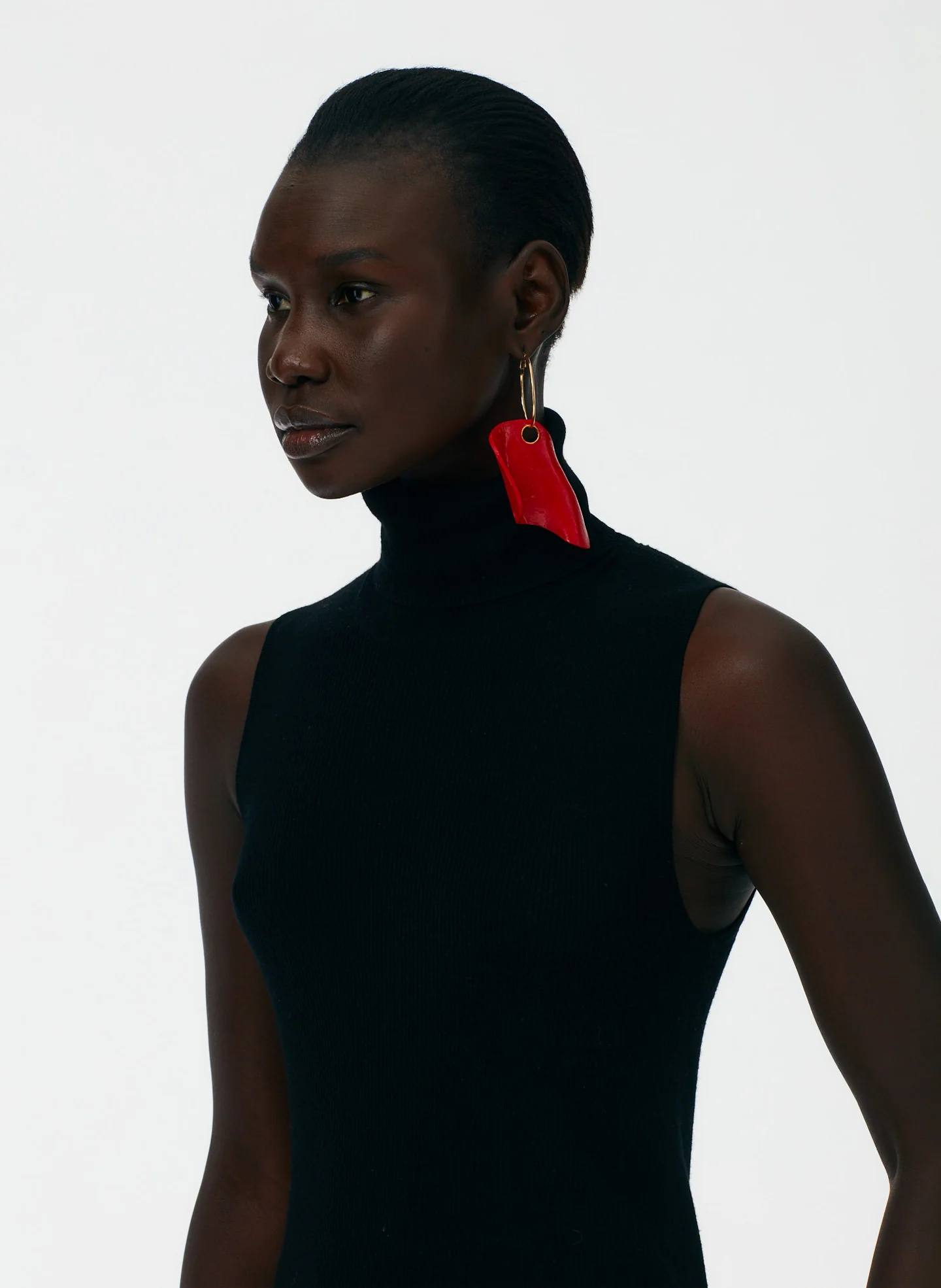 Feather Weight Ribbed Turtleneck Sweater Tank - Image 5