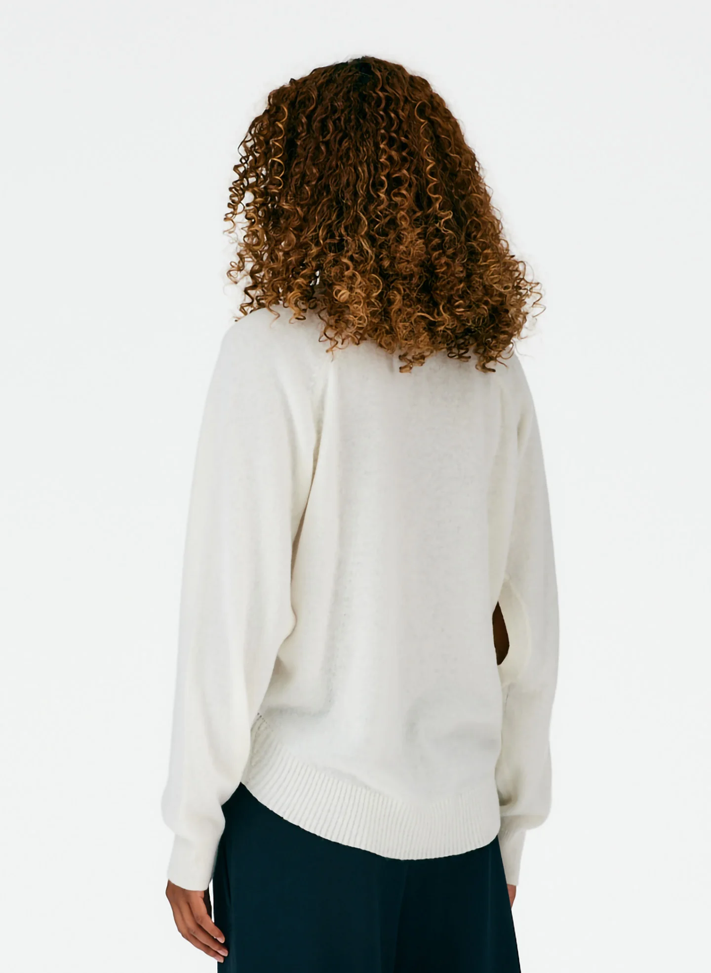 Feather Weight Cashmere Open Sleeve Cocoon Sweater - Image 3