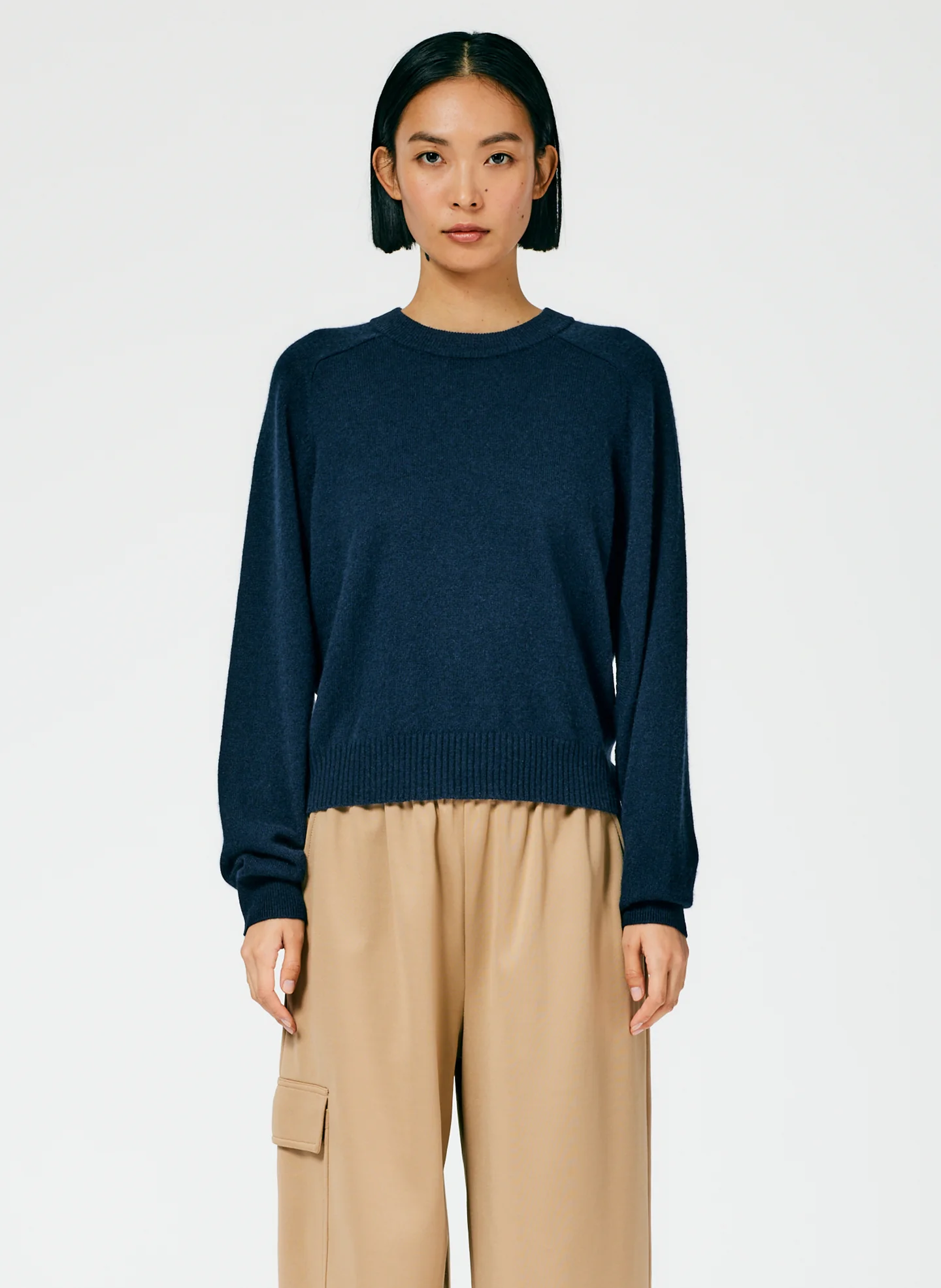 Feather Weight Cashmere Open Sleeve Cocoon Sweater - Image 3