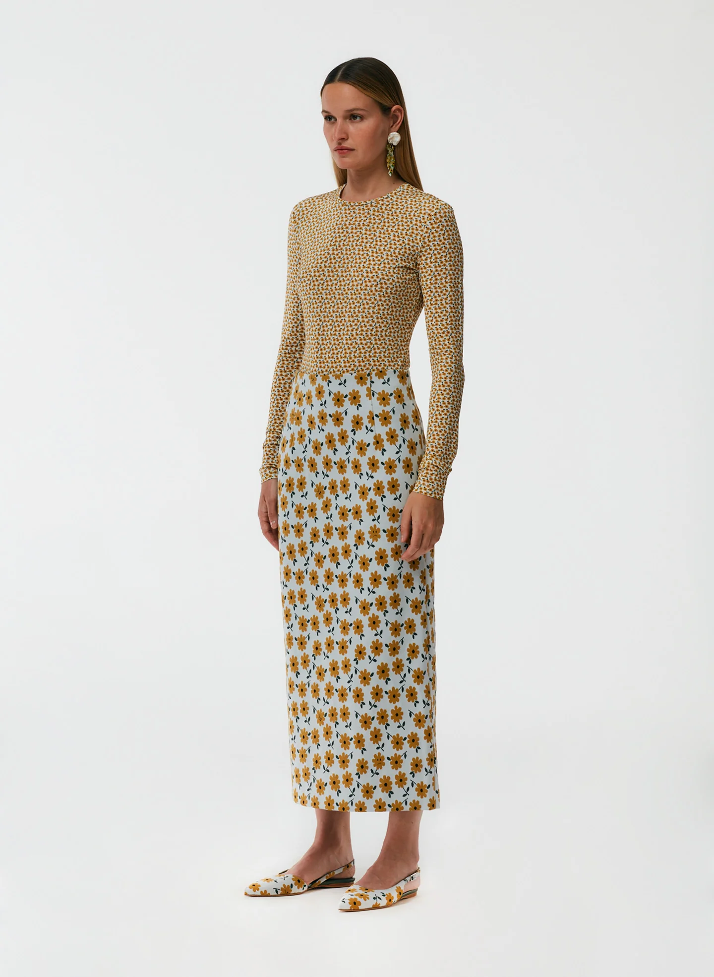 Flora Jacquard Pencil Skirt - Regular - Image 2