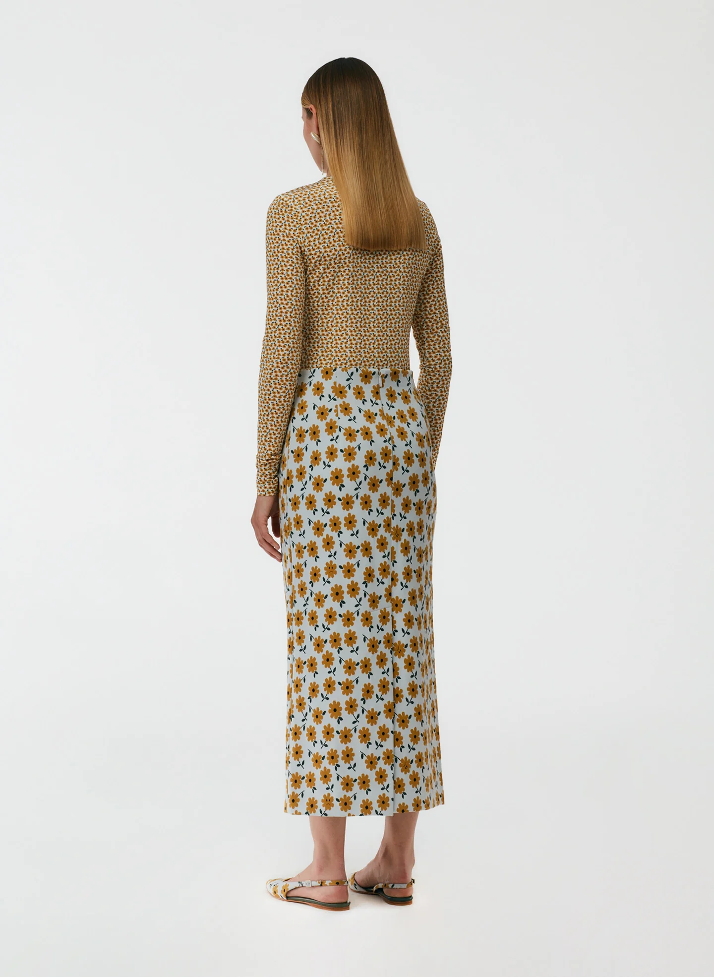 Flora Jacquard Pencil Skirt - Regular - Image 3