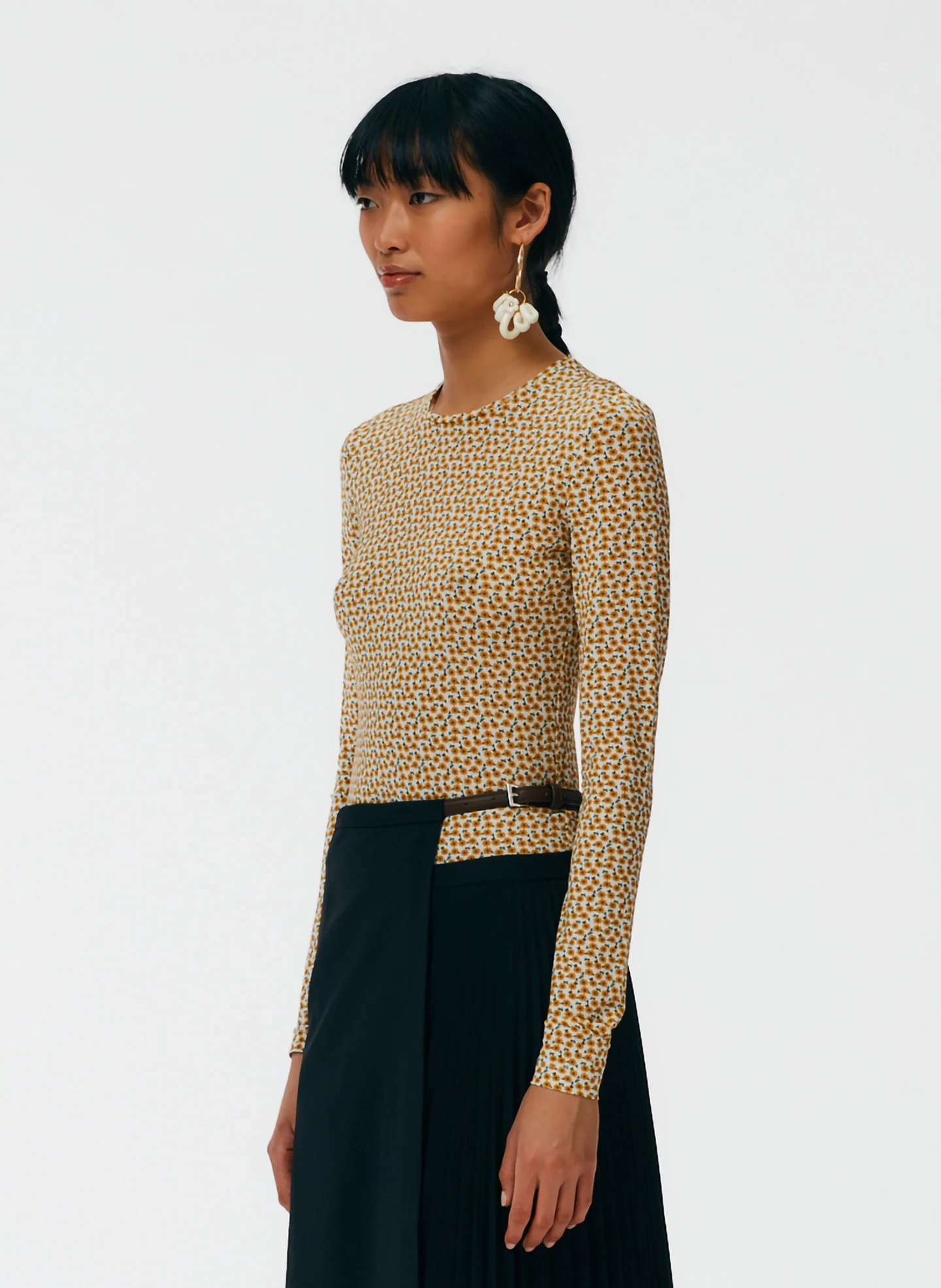 Flora On Jersey Fitted Long Sleeve T-Shirt - Image 2