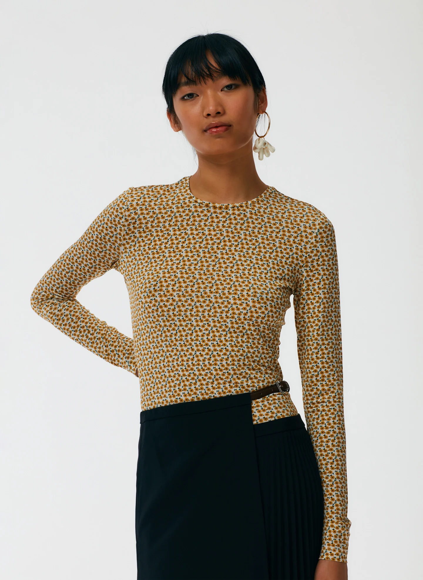 Flora On Jersey Fitted Long Sleeve T-Shirt - Image 5