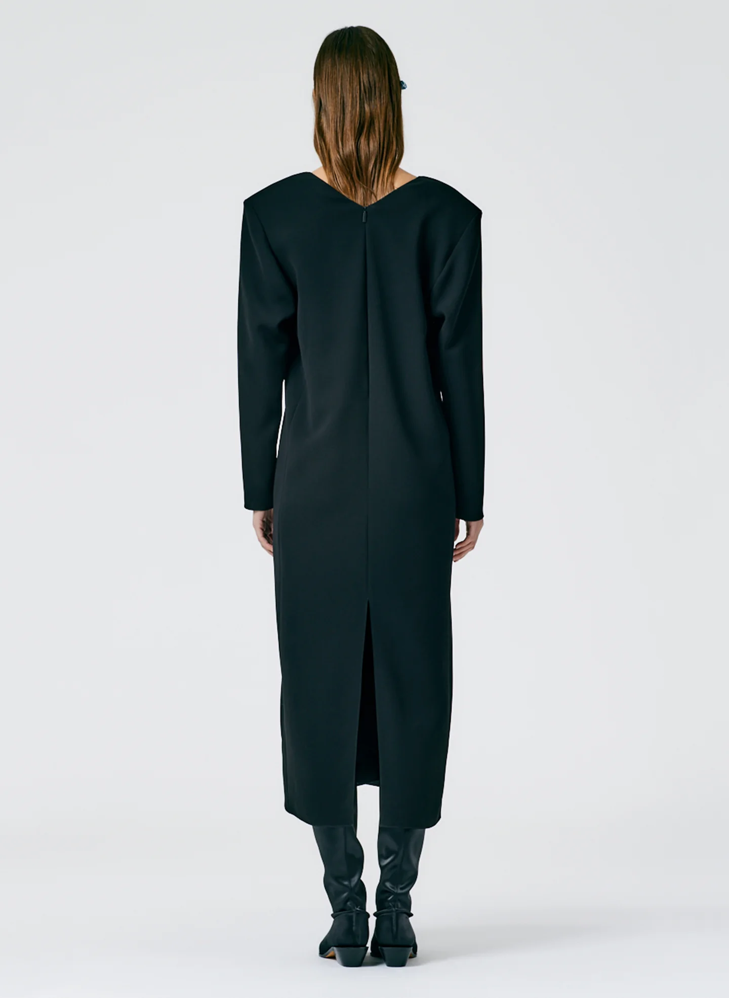 Fluid Drape V-Neck Dress - Image 4