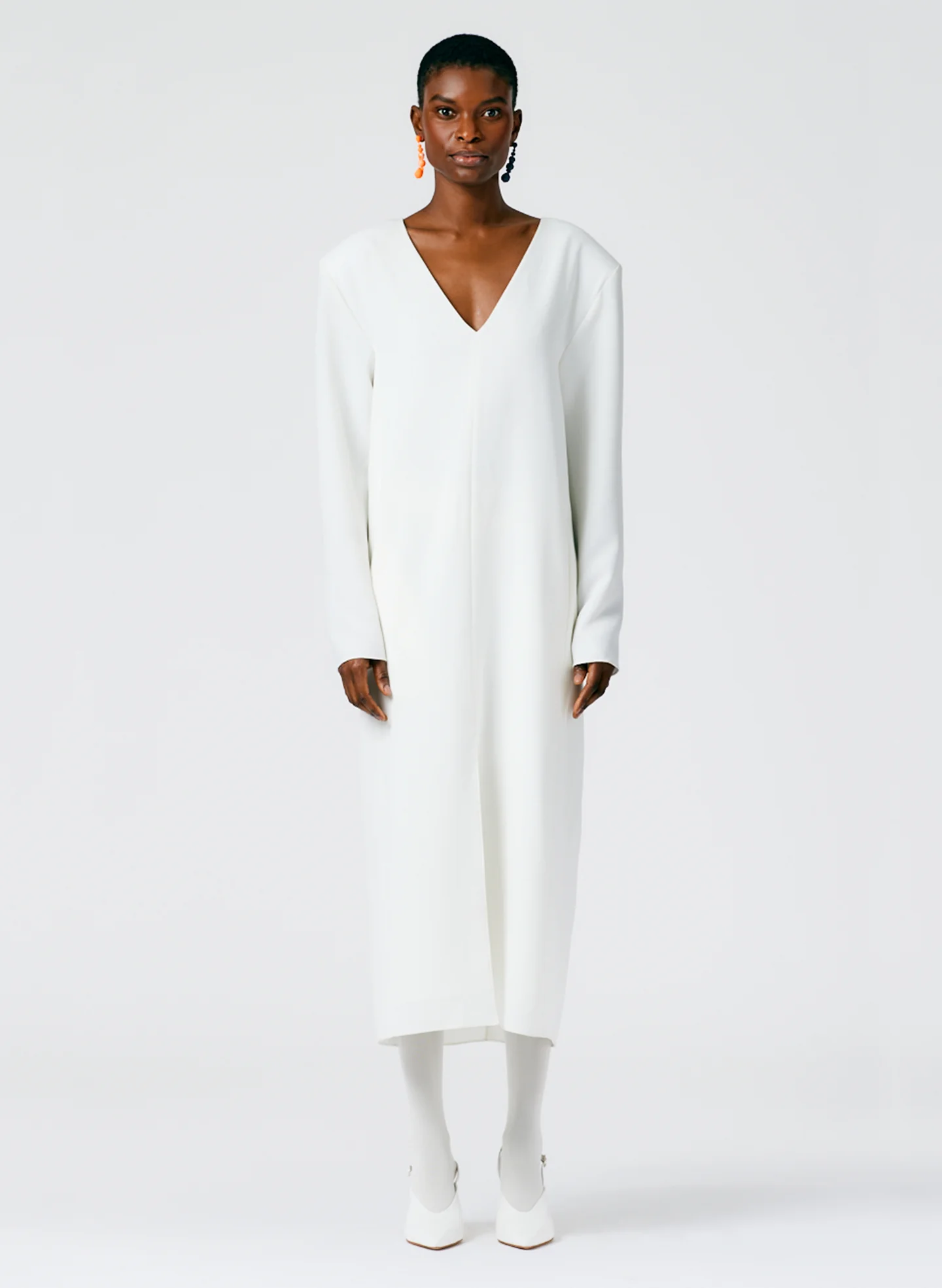 Fluid Drape V-Neck Dress - Image 2
