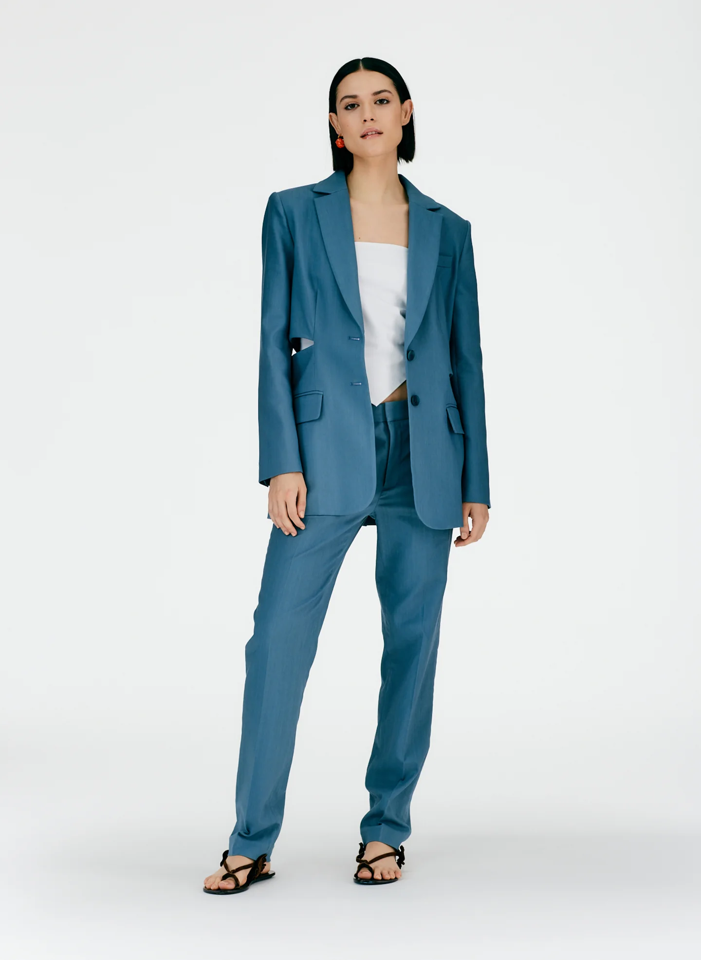 Fluid Suiting Cutout Blazer - Image 13