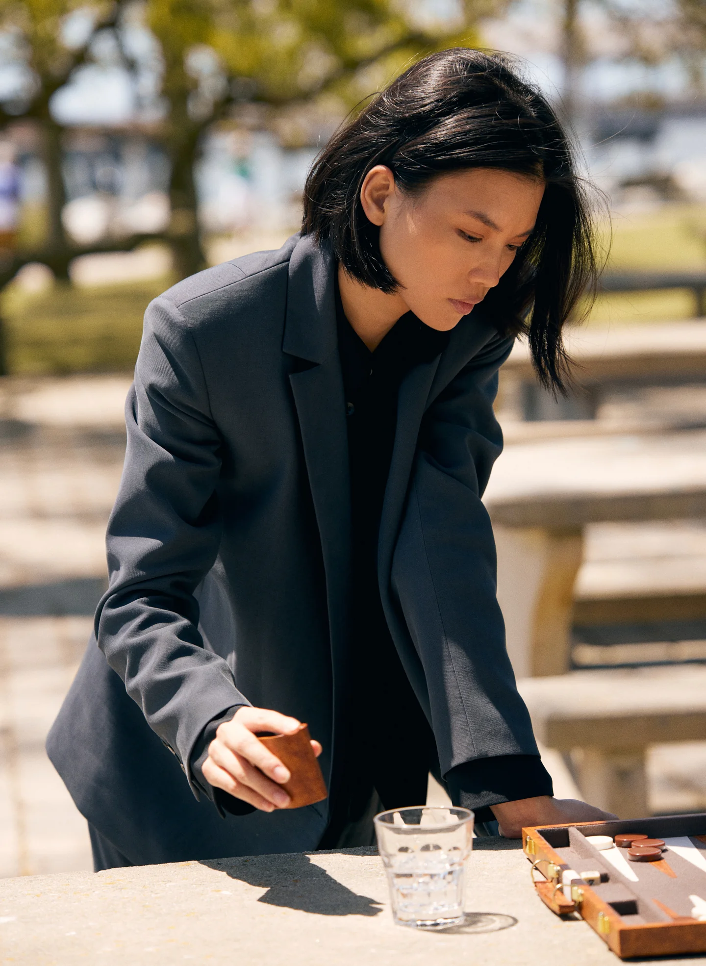 Fluid Suiting Double Breasted Blazer - Image 2