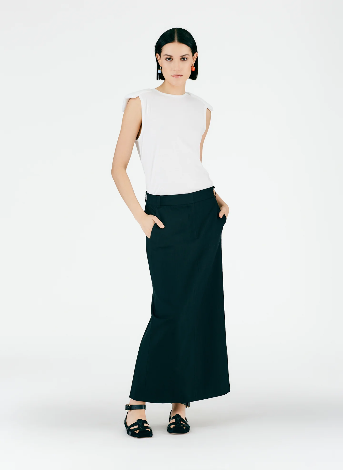 Fluid Suiting Maxi Trouser Skirt - Image 11