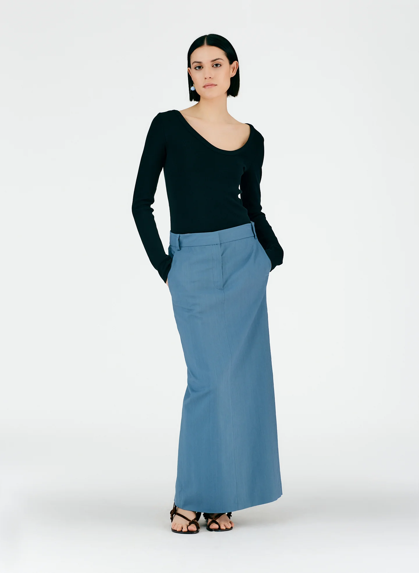Fluid Suiting Maxi Trouser Skirt - Image 12