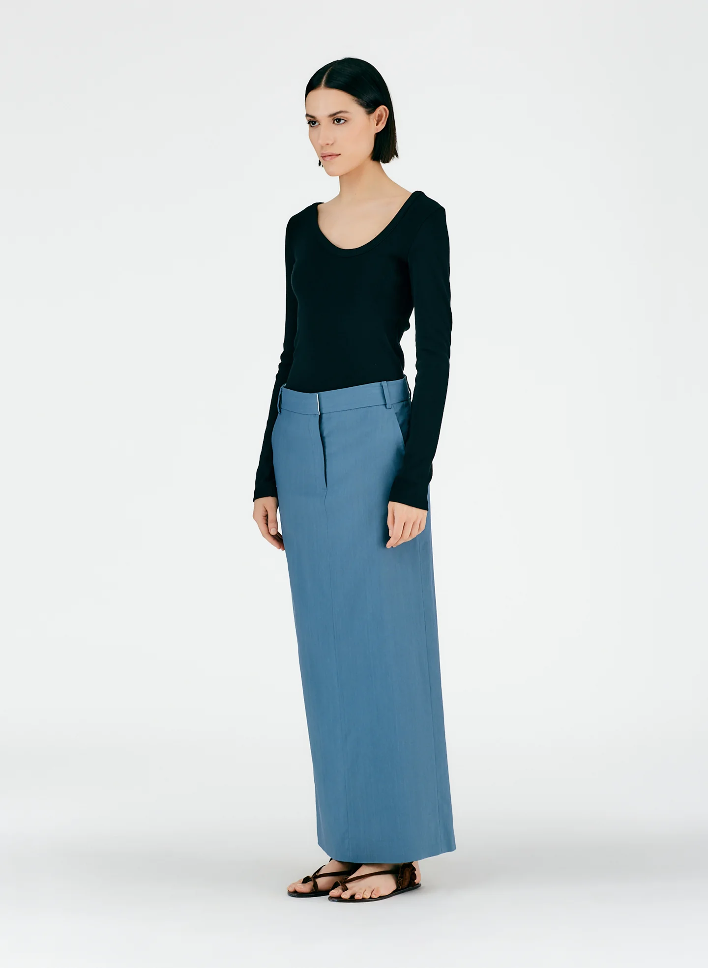 Fluid Suiting Maxi Trouser Skirt - Image 2