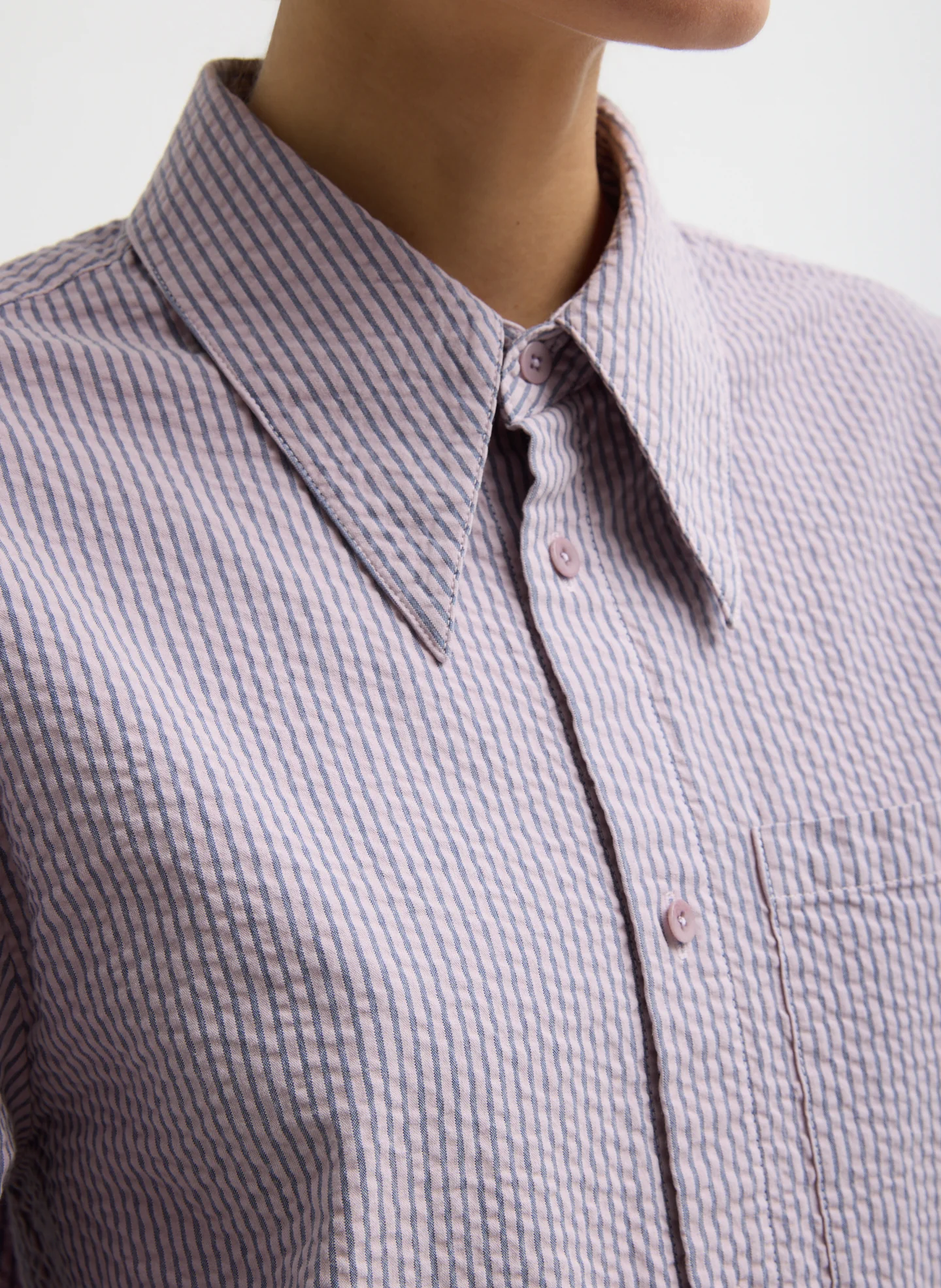 Garment Dyed Seersucker Classic Shirt - Image 6
