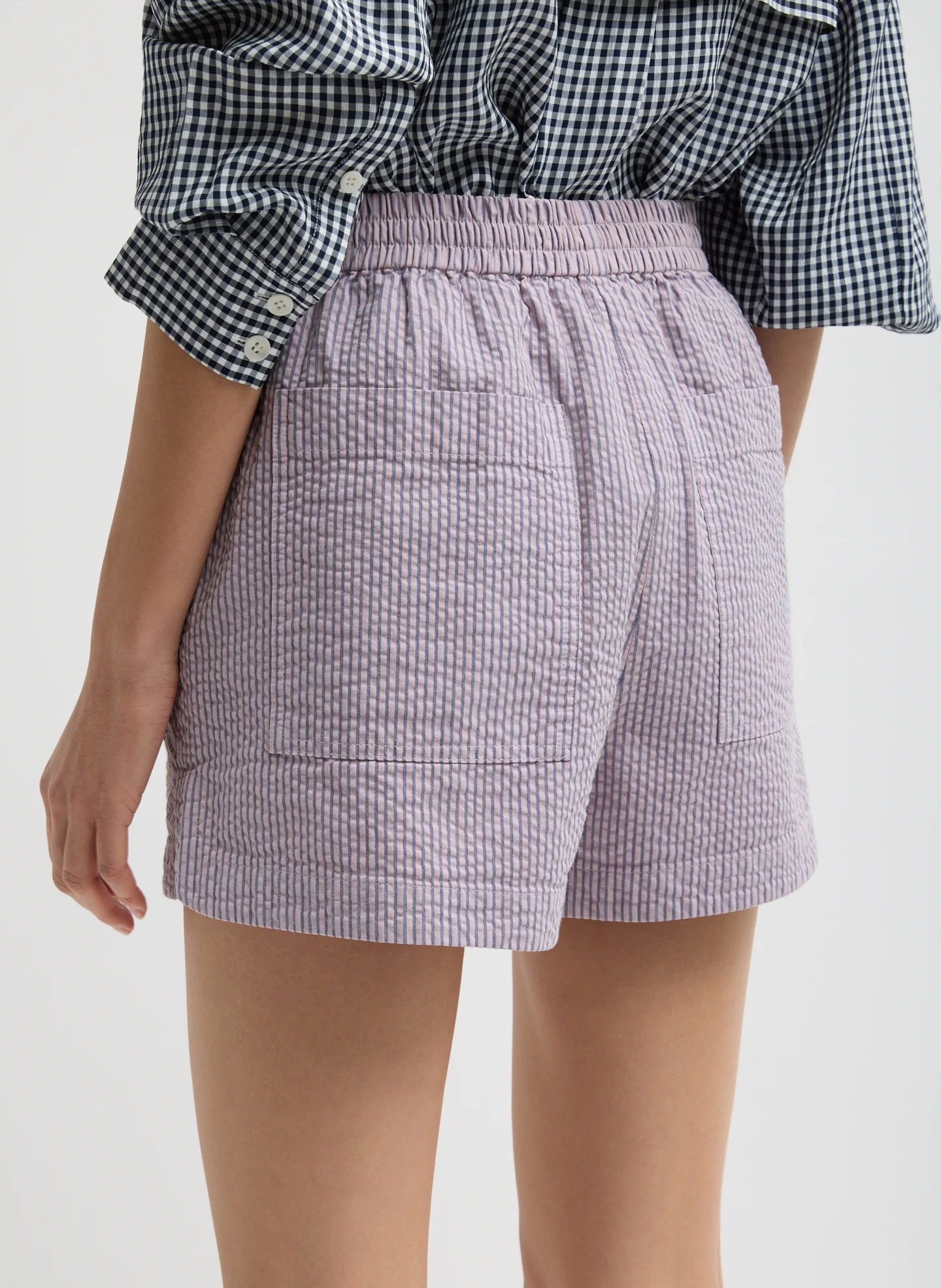 Garment Dyed Seersucker Pull On Shorts - Image 5