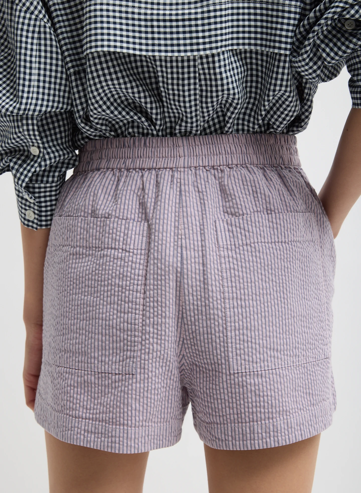 Garment Dyed Seersucker Pull On Shorts - Image 6