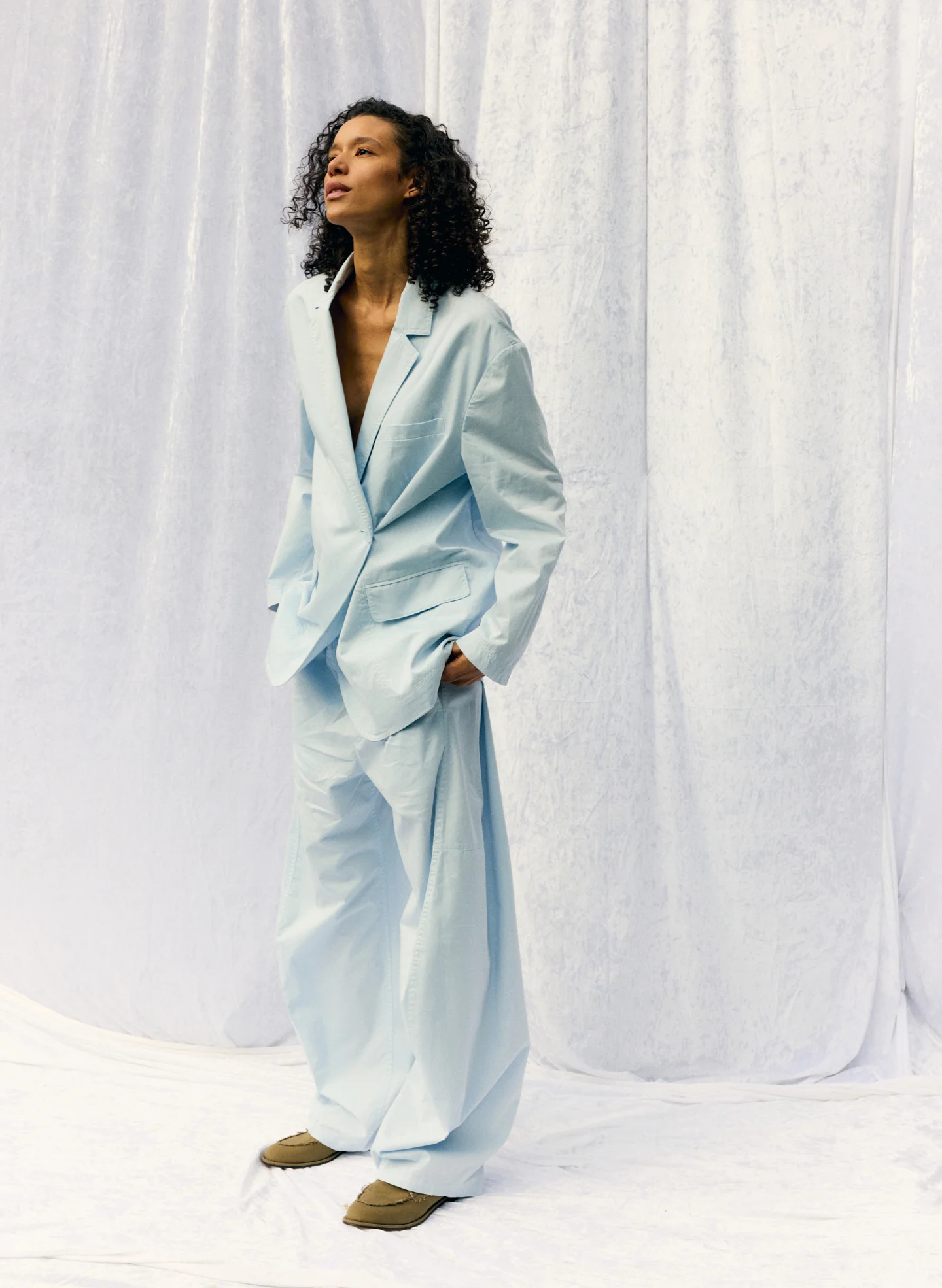 Garment Dyed Silky Cotton Liam Blazer - Image 2