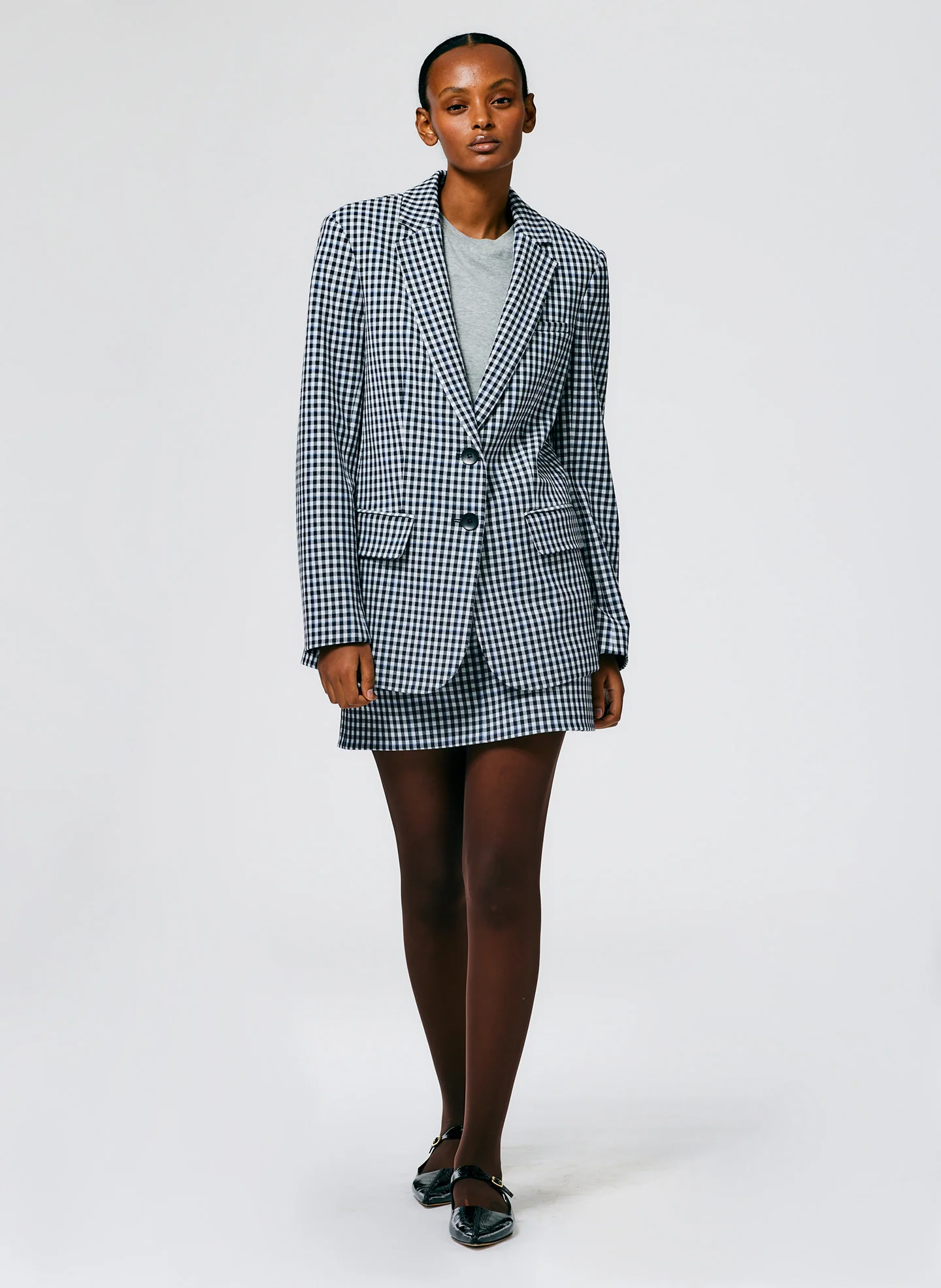 Gingham Suiting Mini Trouser Skirt - Image 5
