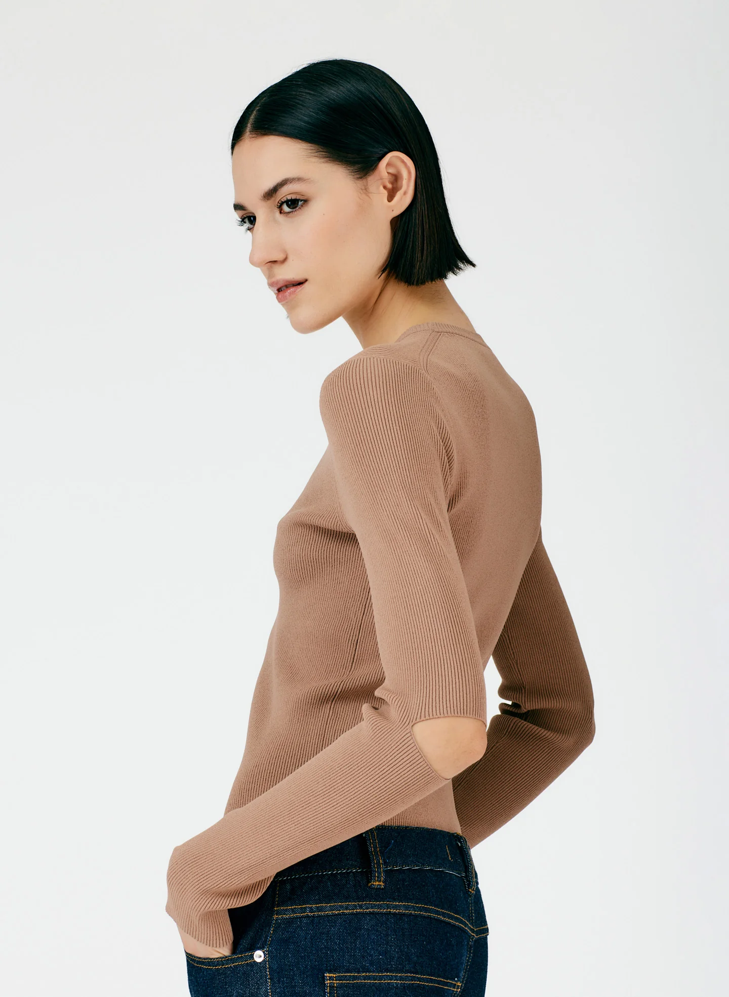Giselle Slash Cutout Crewneck Pullover - Image 5
