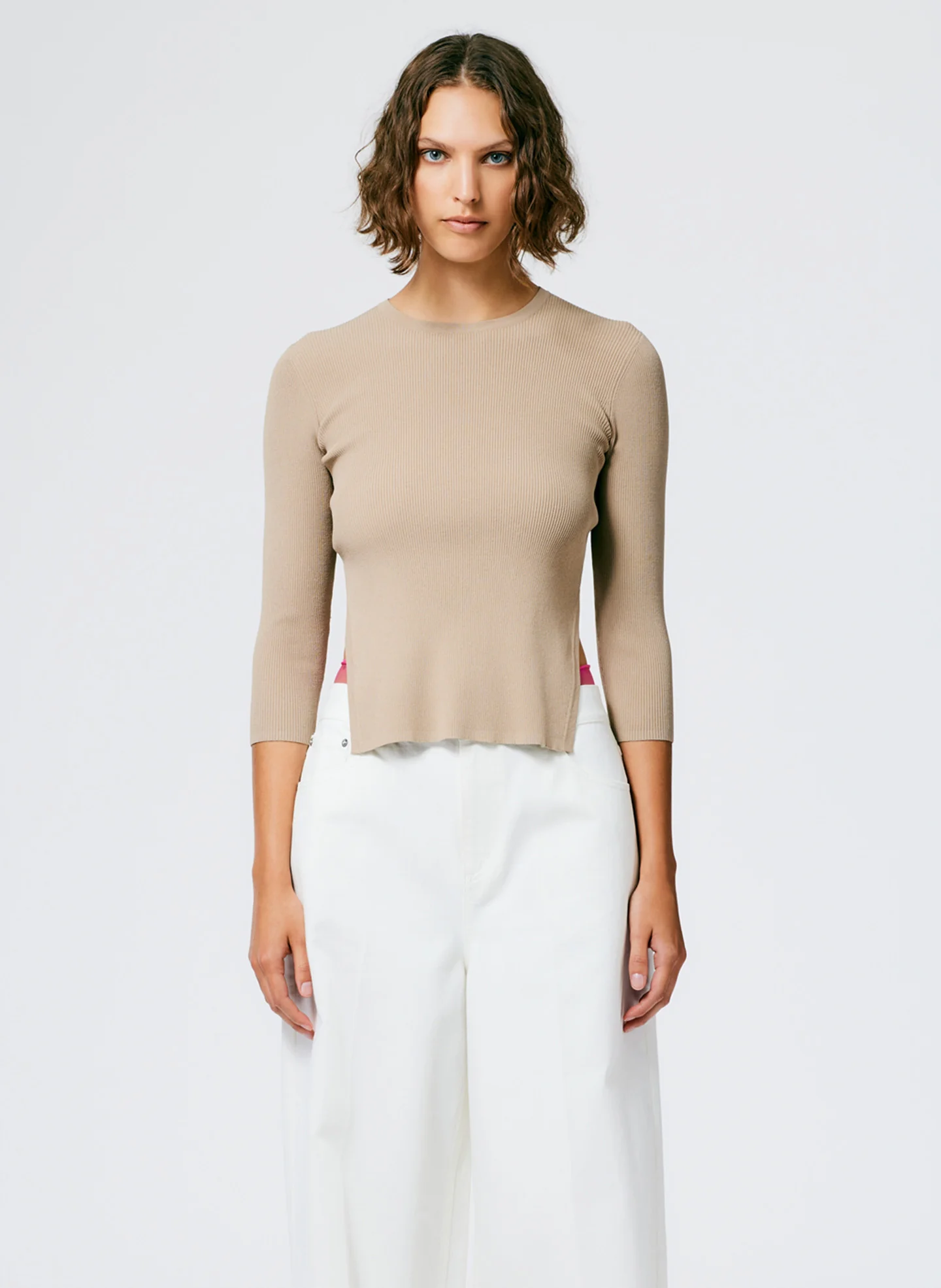 Giselle Stretch Sweater Circle Openback Pullover - Image 2