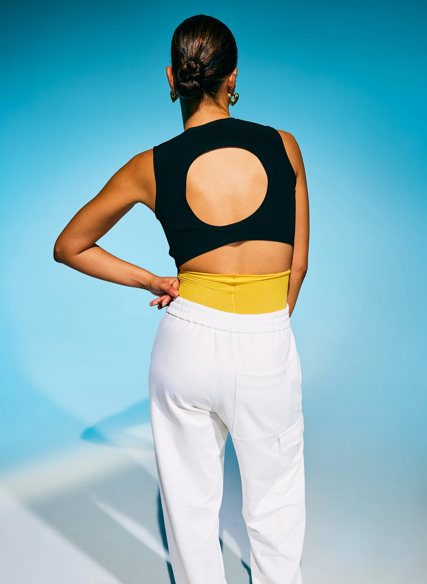Giselle Stretch Sweater Circle Openback Tank - Image 6