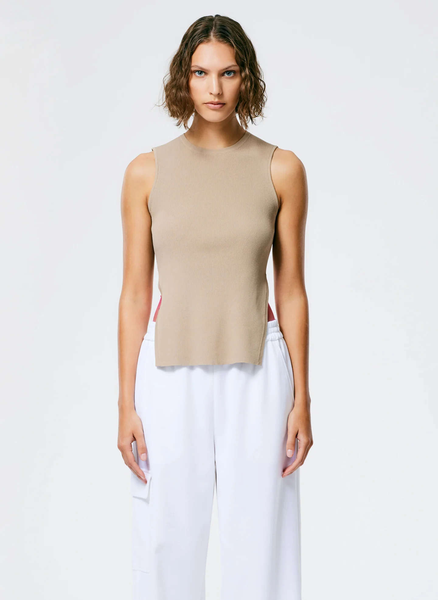 Giselle Stretch Sweater Circle Openback Tank - Image 3