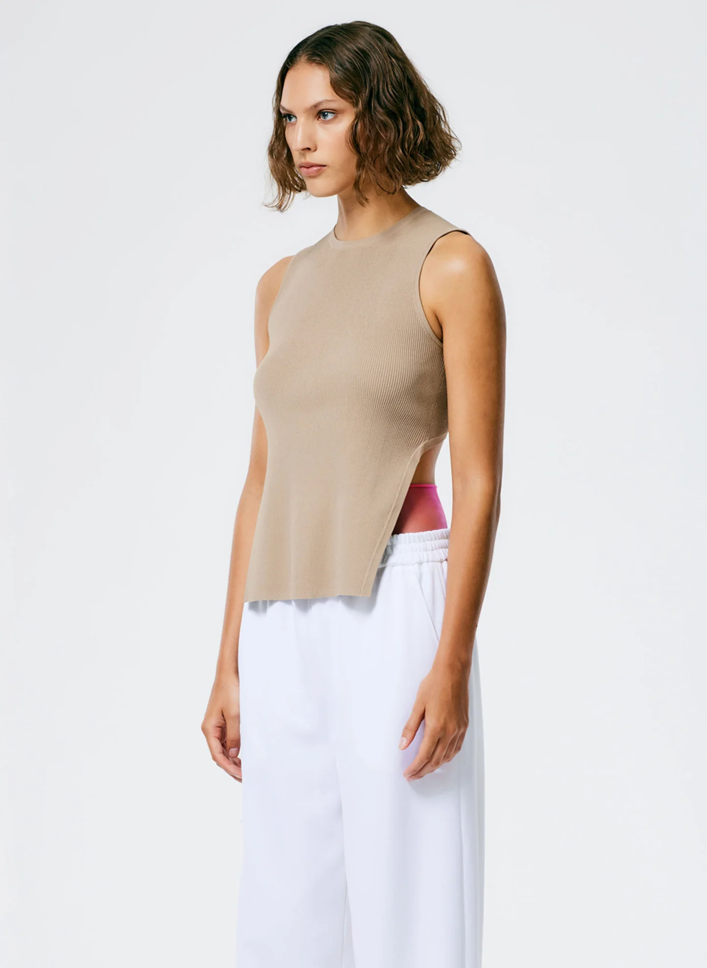 Giselle Stretch Sweater Circle Openback Tank - Image 4