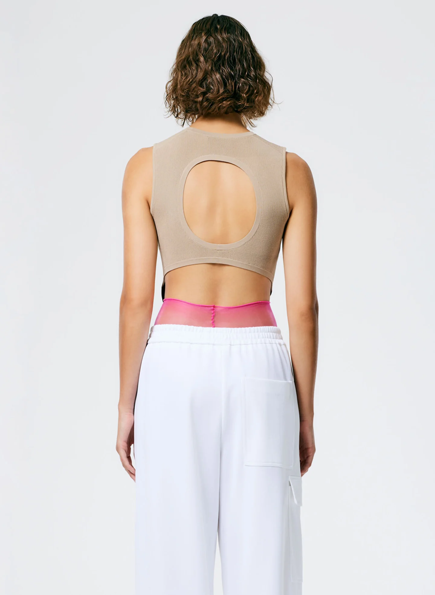 Giselle Stretch Sweater Circle Openback Tank - Image 5