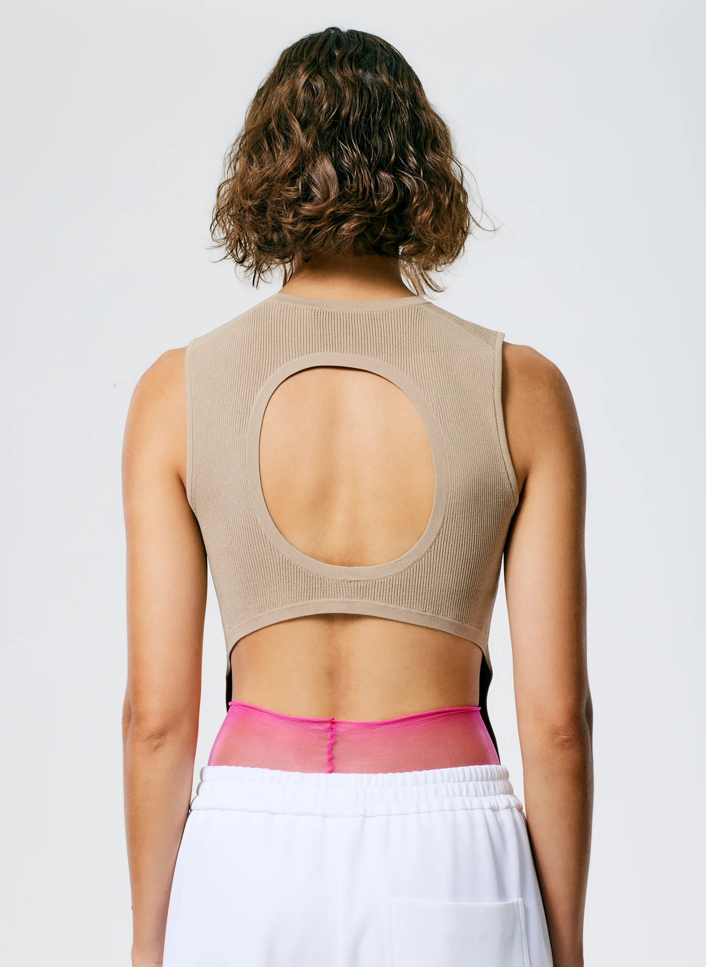 Giselle Stretch Sweater Circle Openback Tank - Image 6