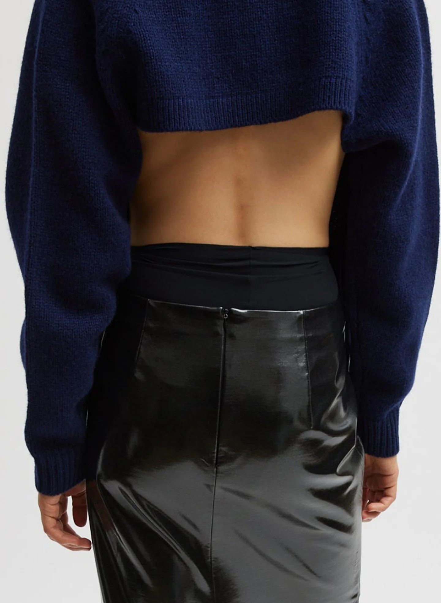 Glossed Jersey Pencil Skirt - Image 7