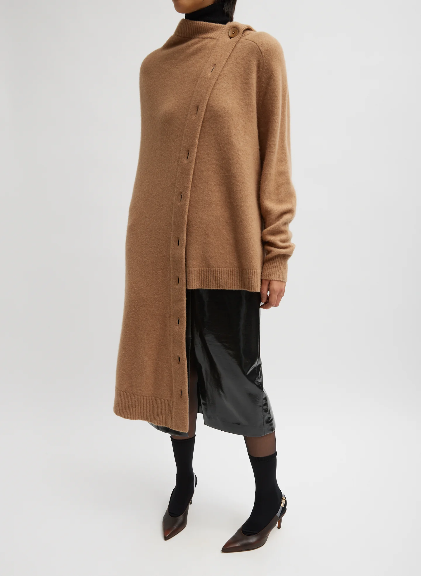 Glossed Jersey Pencil Skirt - Image 9