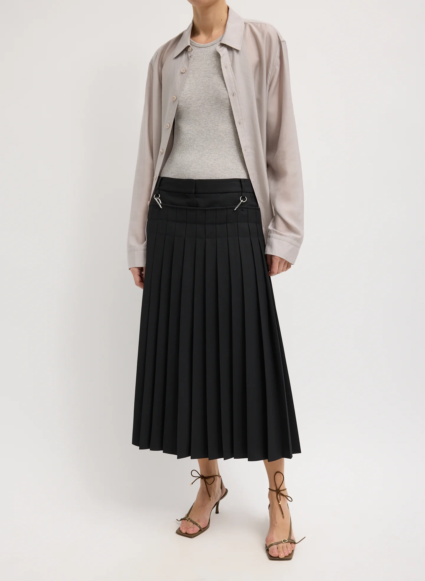 Grain De Poudre Convertible Pleated Skirt