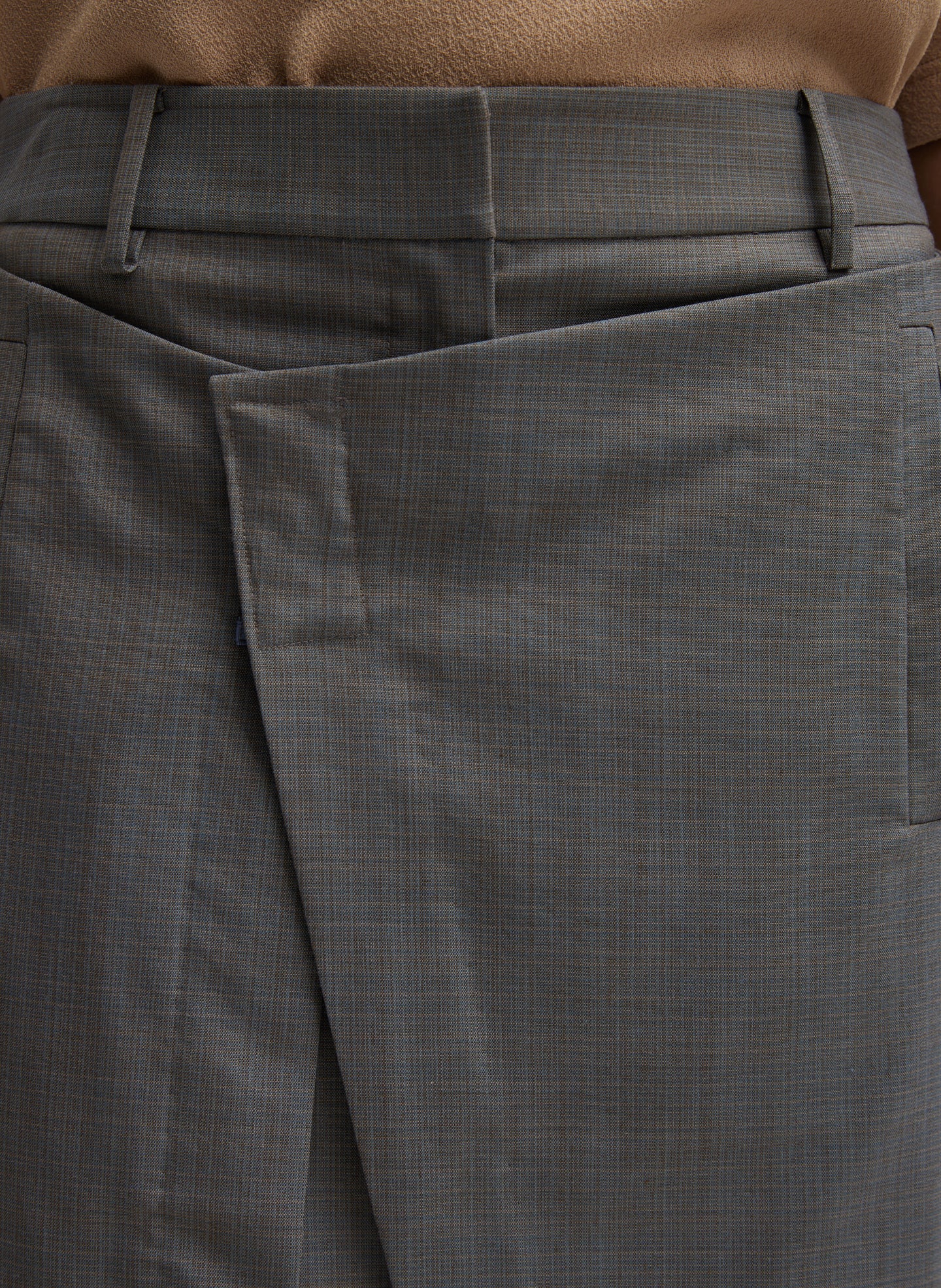 Grant Crossdye Suiting Wrap Trouser Skirt - Image 4
